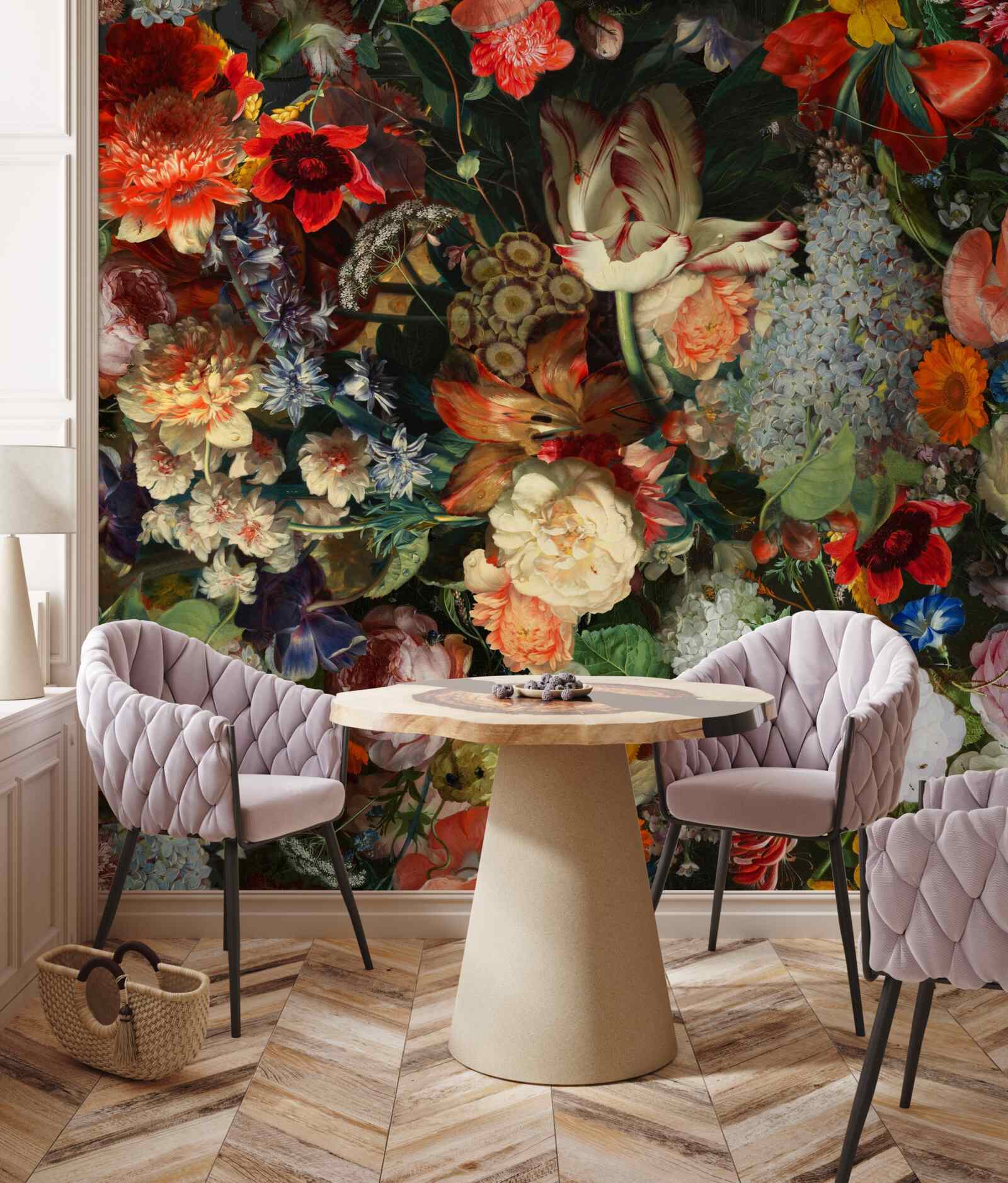 Fototapet Flori de sezon vii în plină înflorire de vară