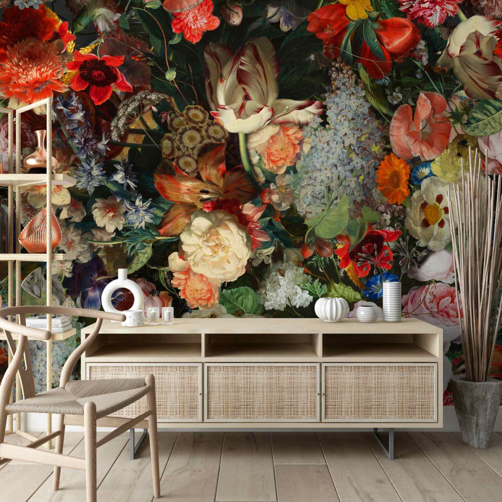 Fototapet Flori de sezon vii în plină înflorire de vară