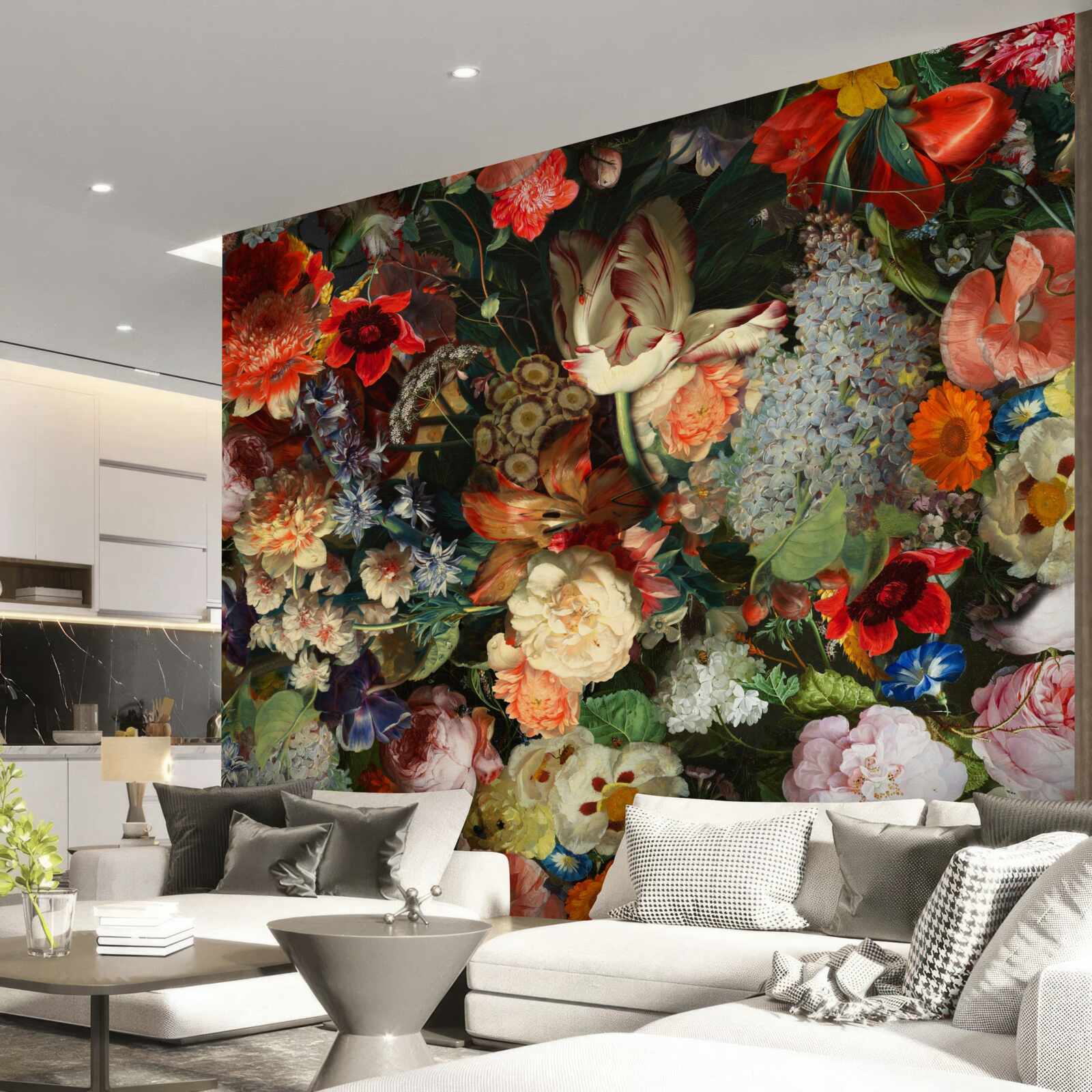 Fototapet Flori de sezon vii în plină înflorire de vară