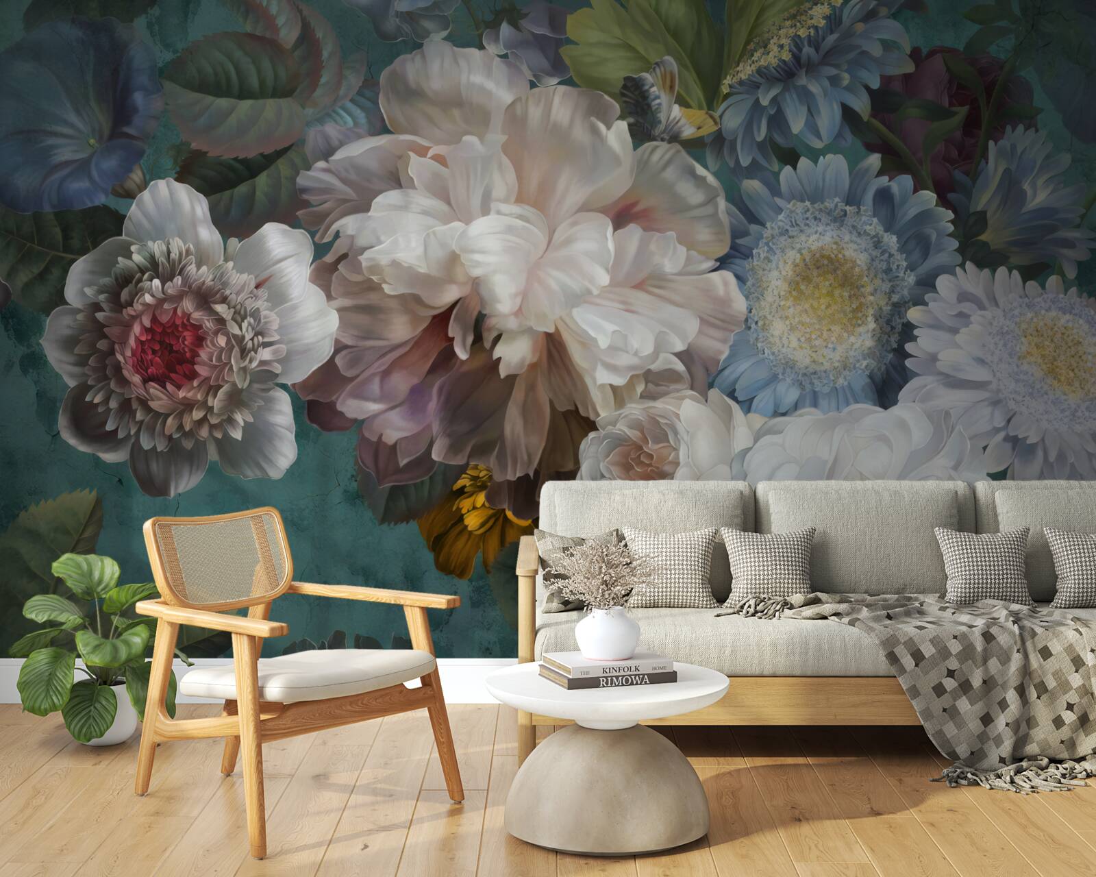 Fototapet compoziție de flori grațioase și subtile