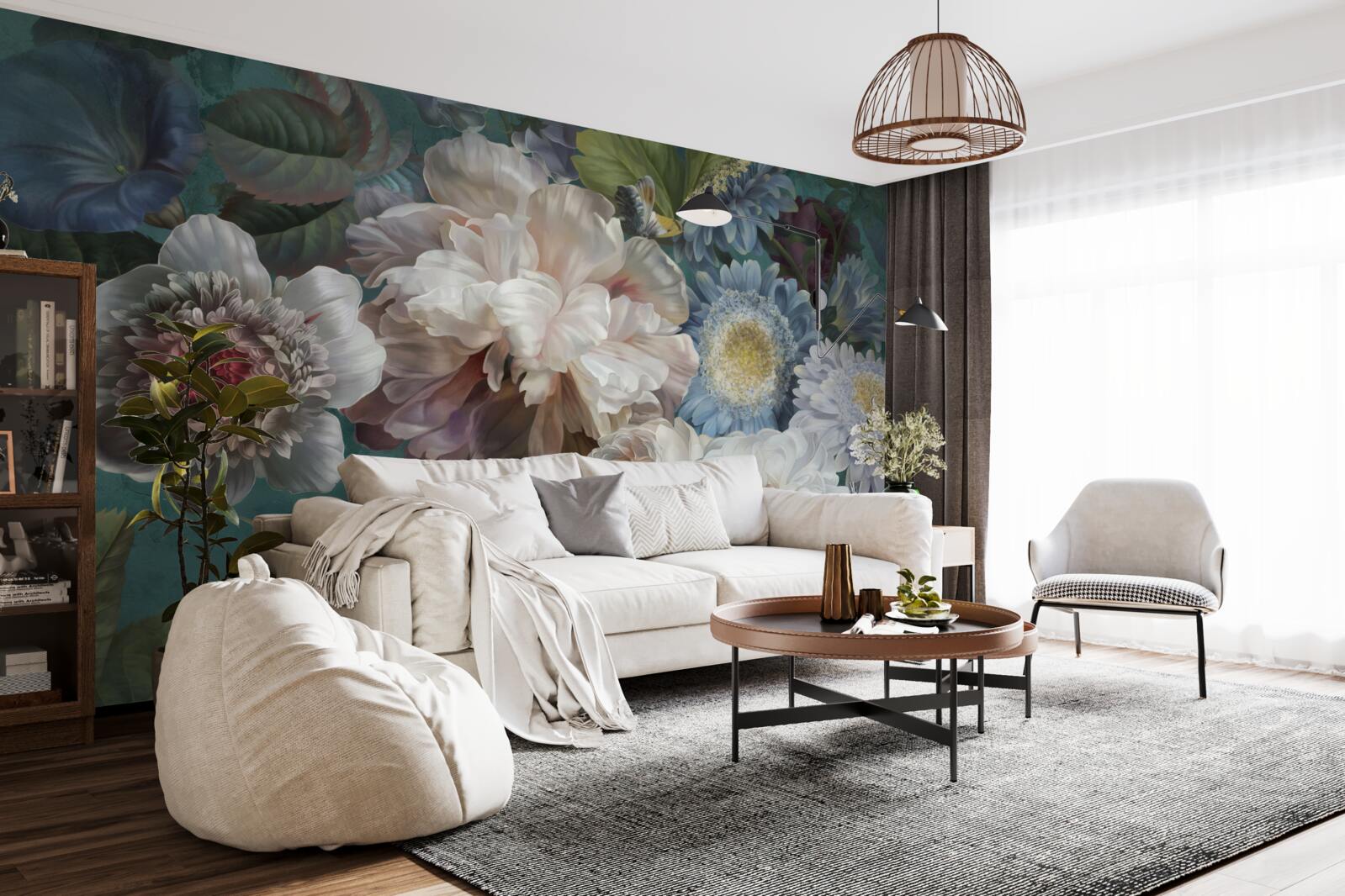 Fototapet compoziție de flori grațioase și subtile