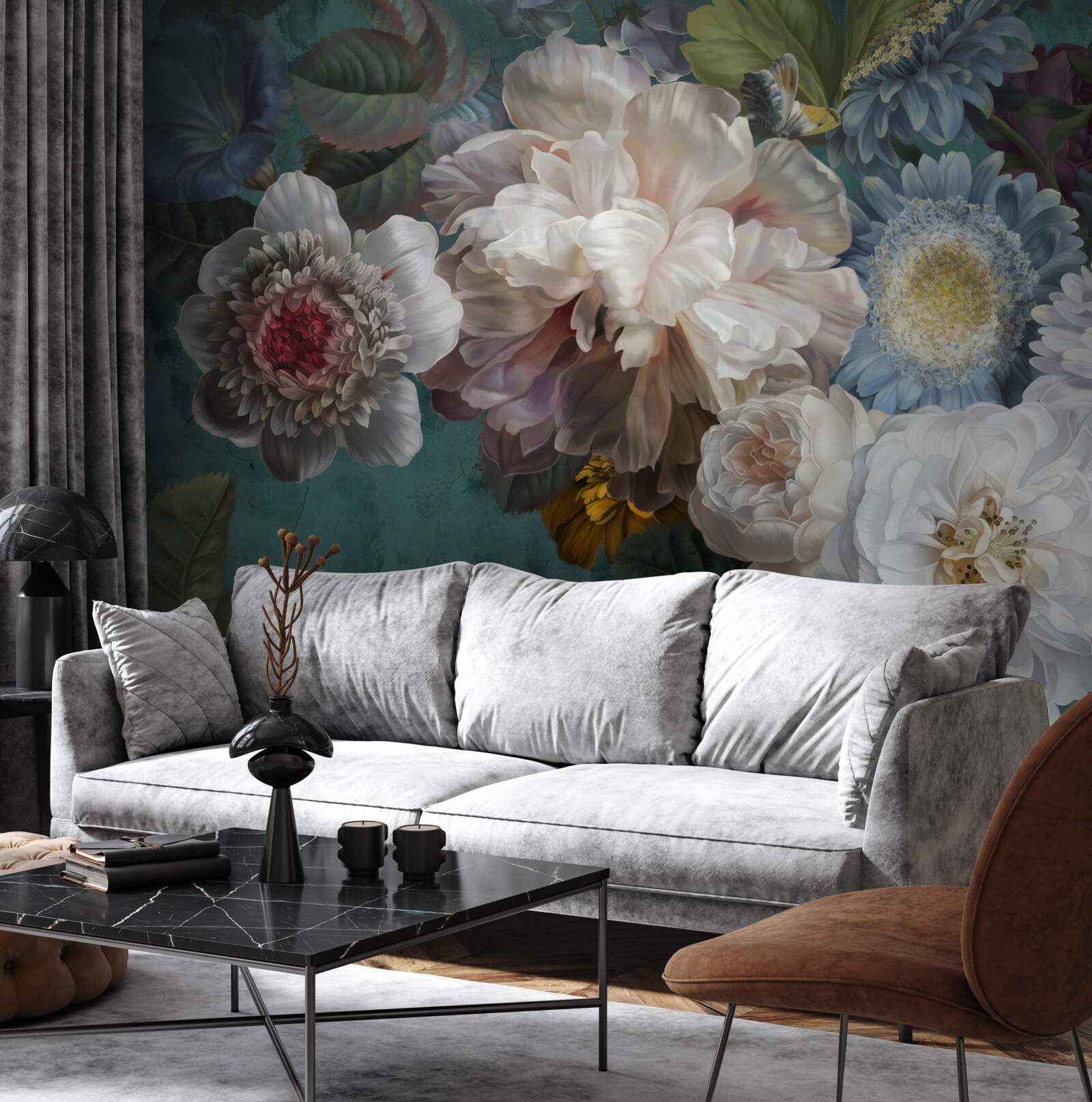 Fototapet compoziție de flori grațioase și subtile