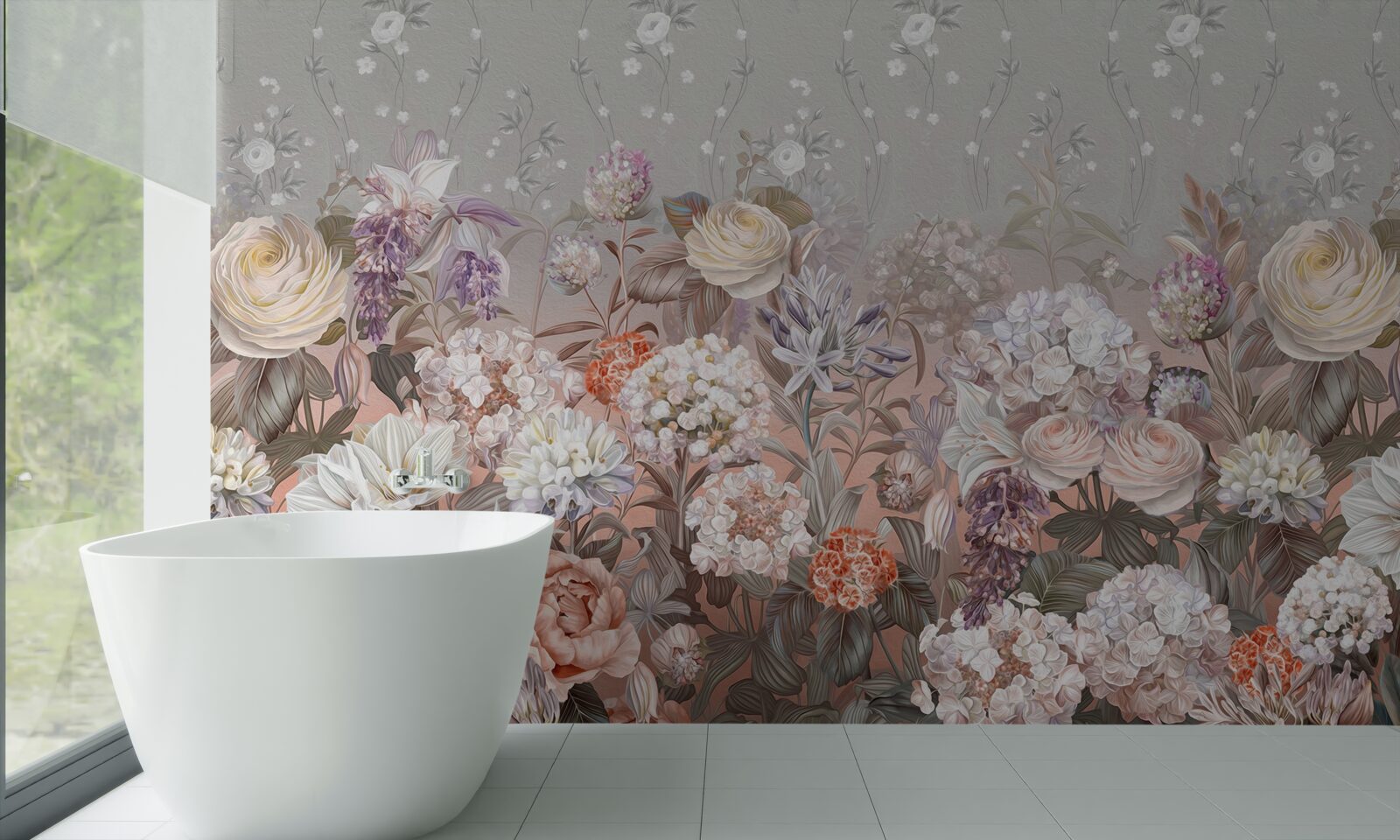 Fototapet flori într-o pajiște sub un cer de noapte