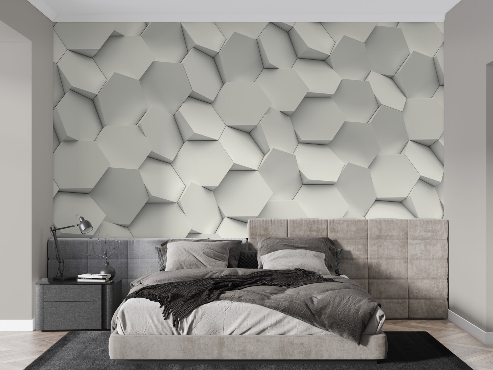Fototapet hexagoanele se rotesc în direcții diferite