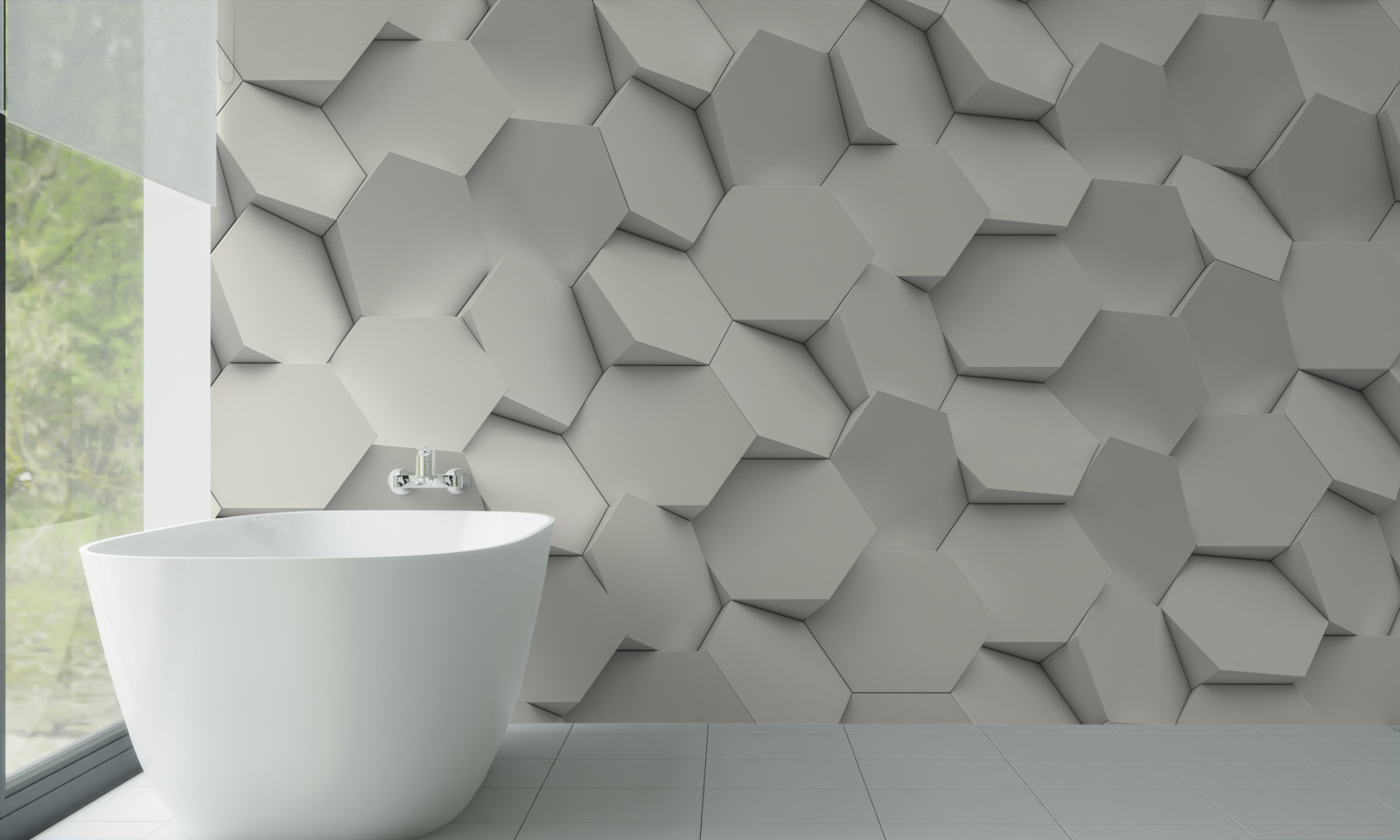 Fototapet hexagoanele se rotesc în direcții diferite