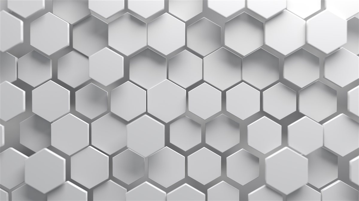 Fototapet hexagoane convexe gri