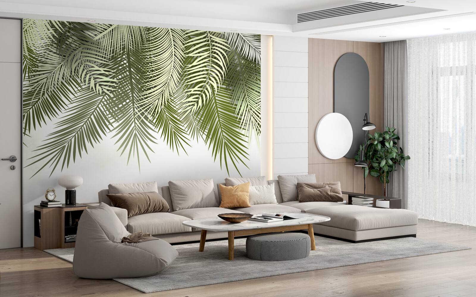 Fototapet ferigă cu umbră verde, căzută