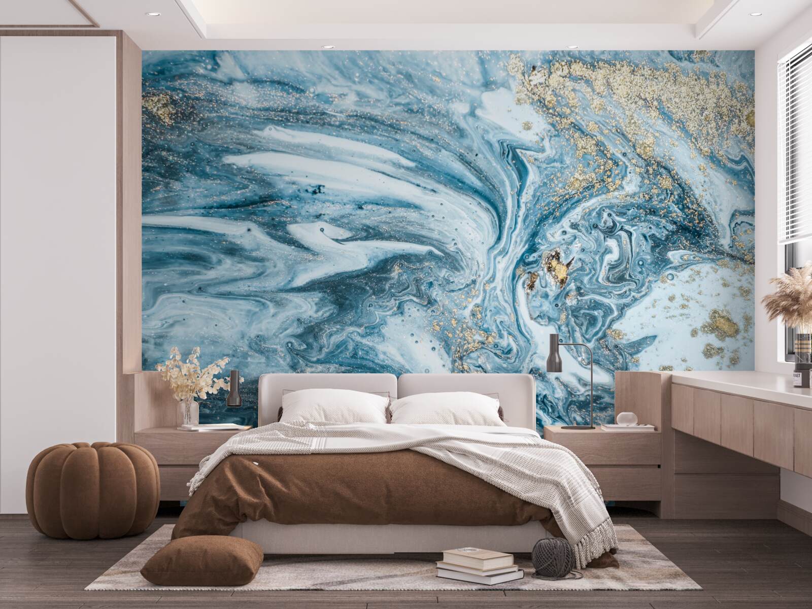 Fototapet lichid albastru turcesc