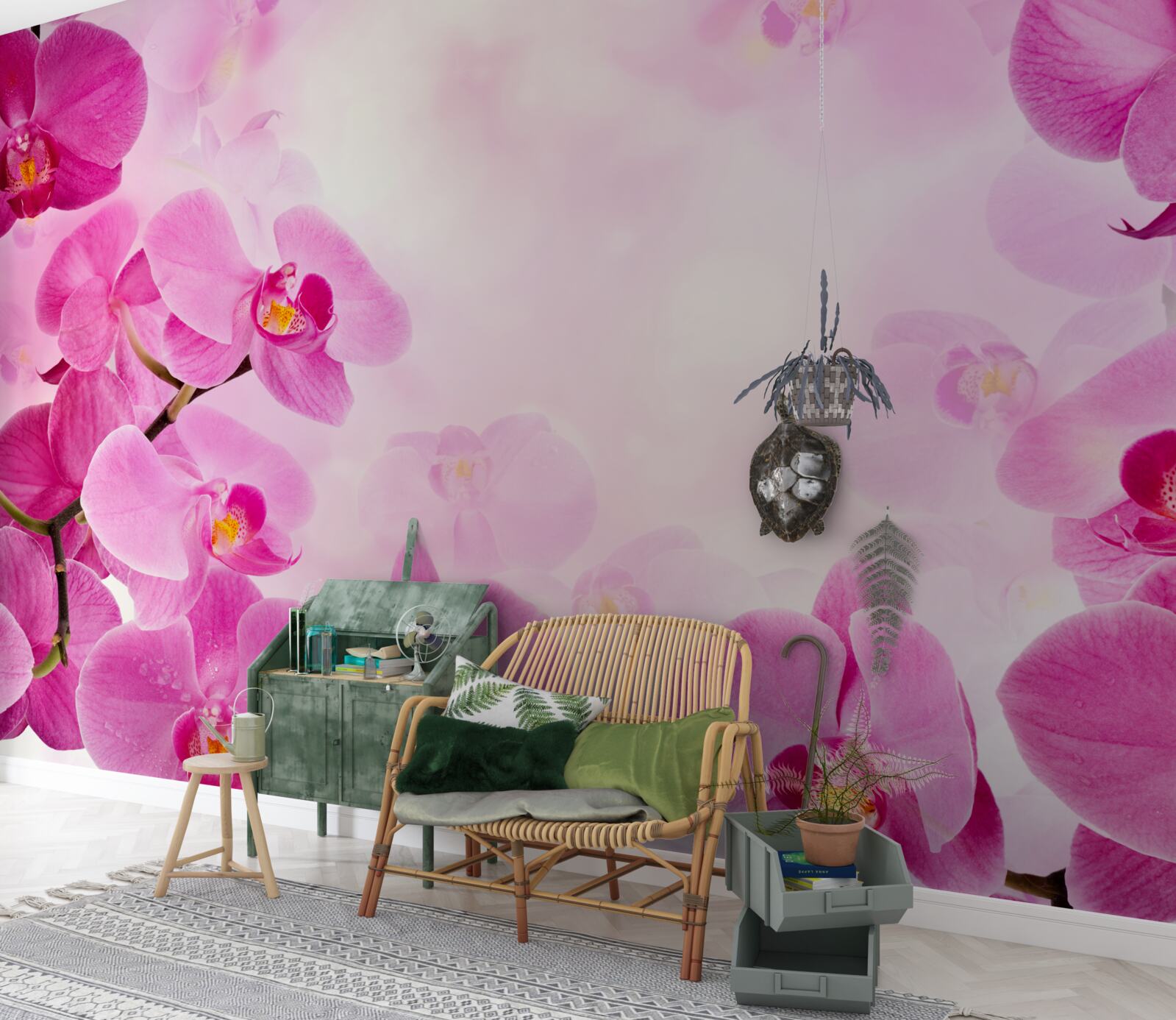 Fototapet mugurii orhideei mov sunt mari