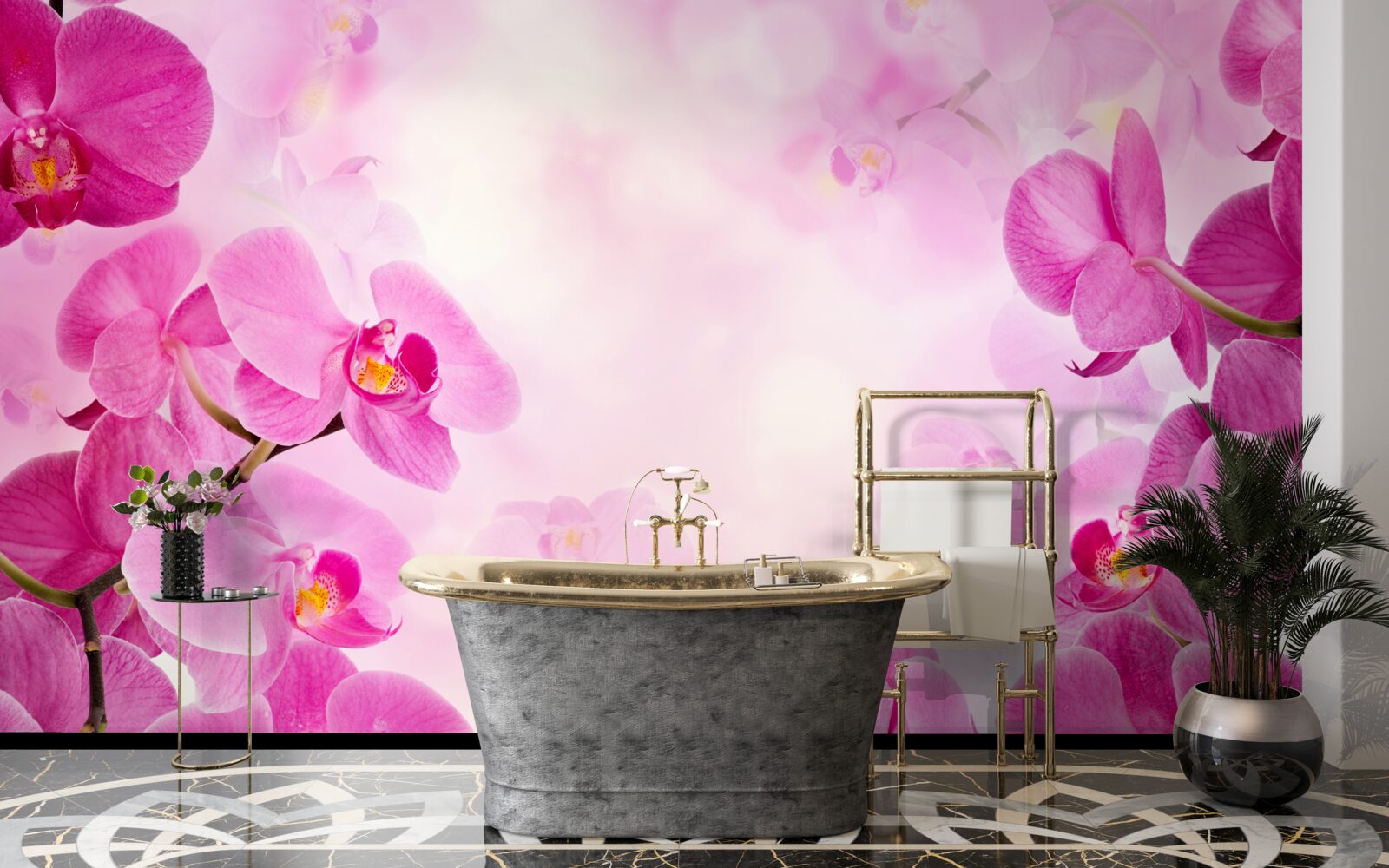 Fototapet mugurii orhideei mov sunt mari