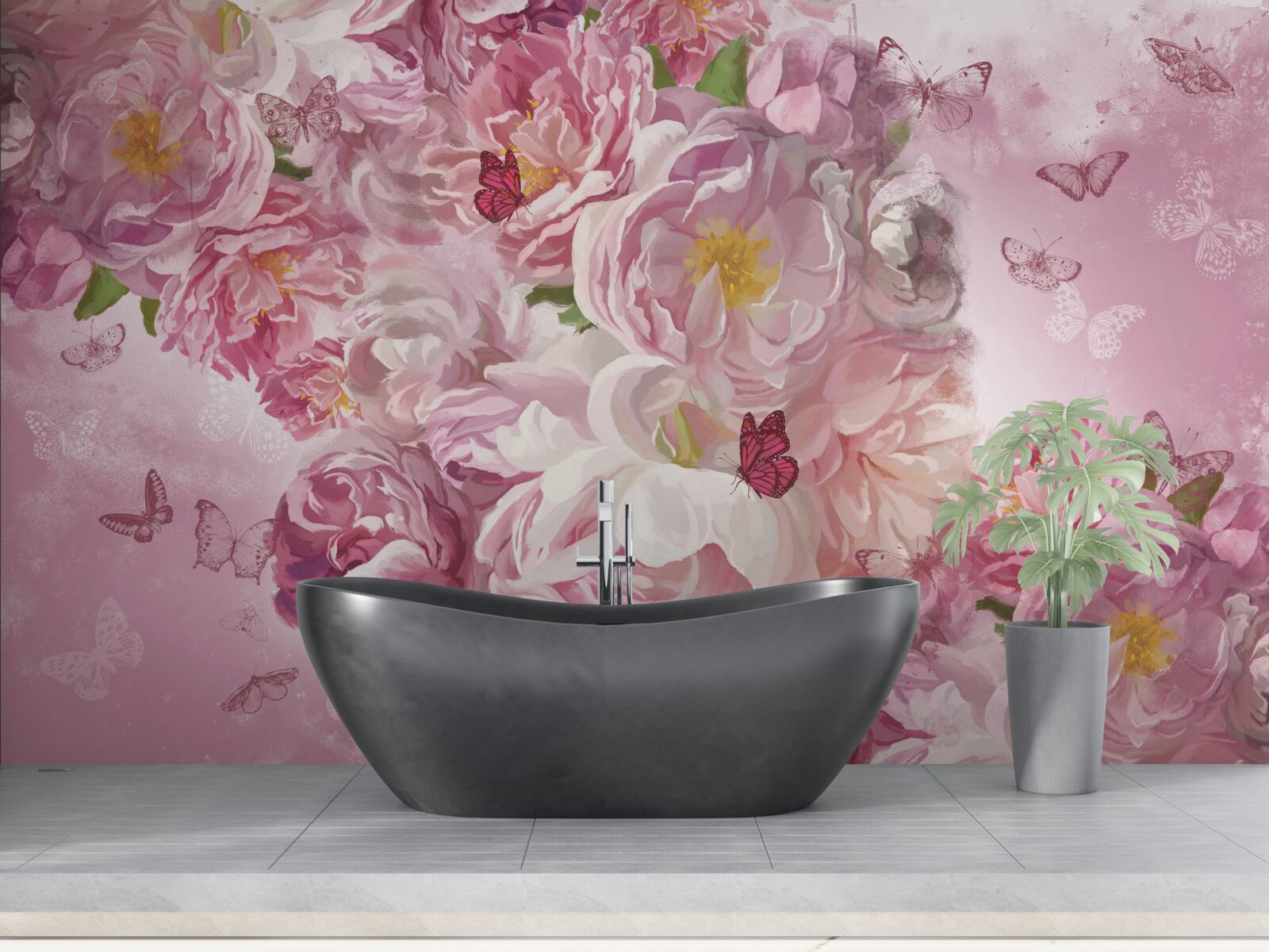 Fototapet ramură decorată cu muguri înfloriți