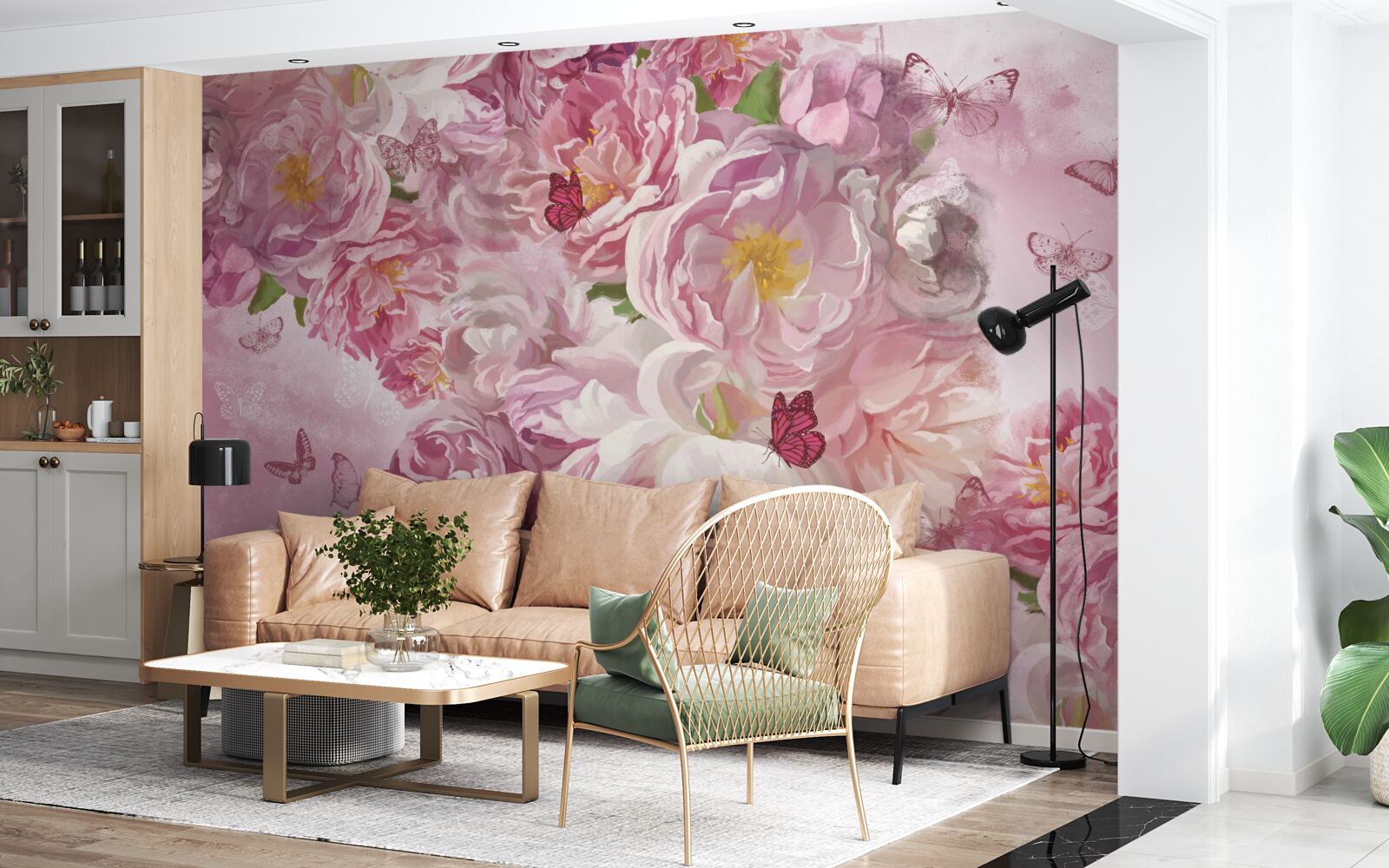 Fototapet ramură decorată cu muguri înfloriți