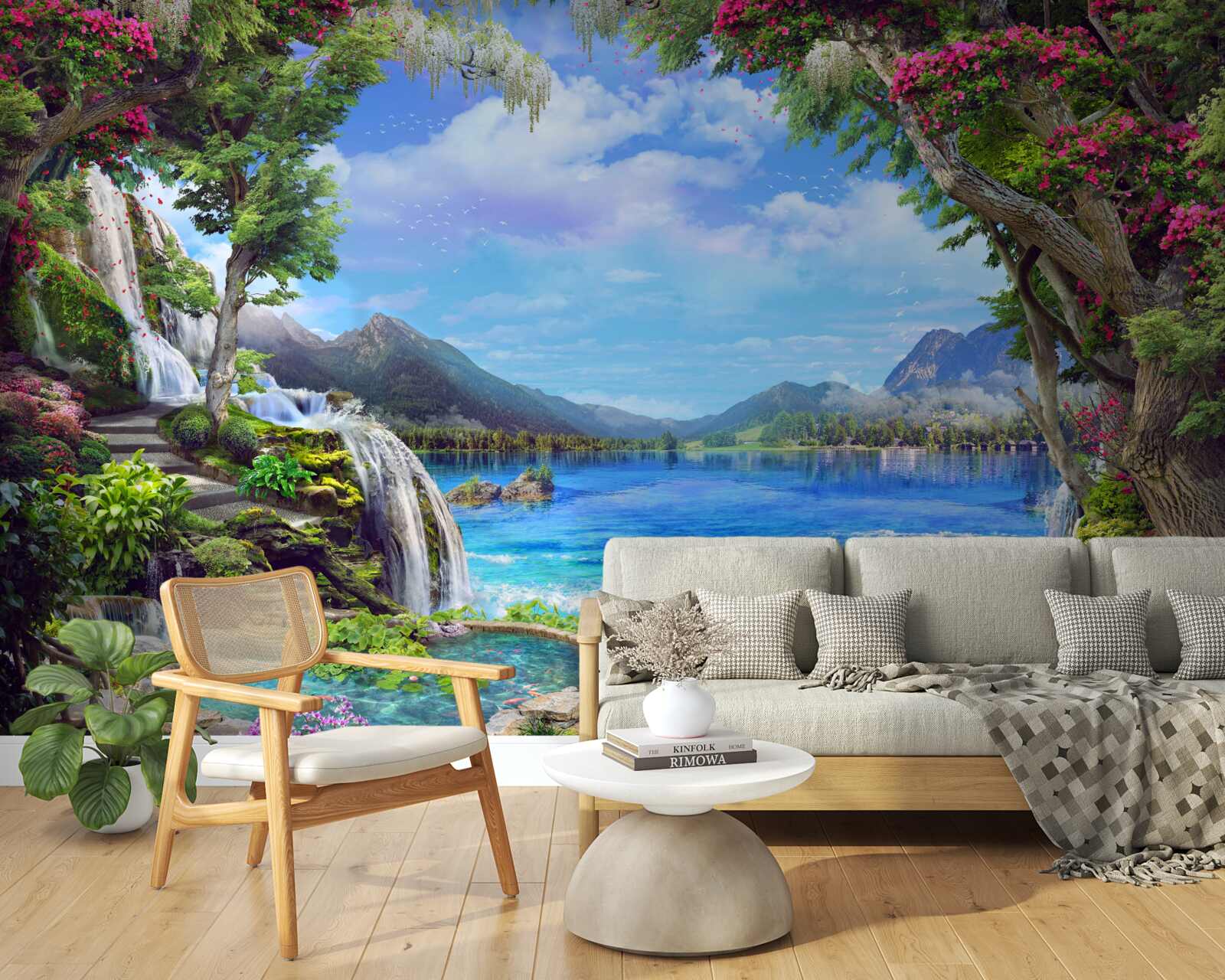 Fototapet oază în munți