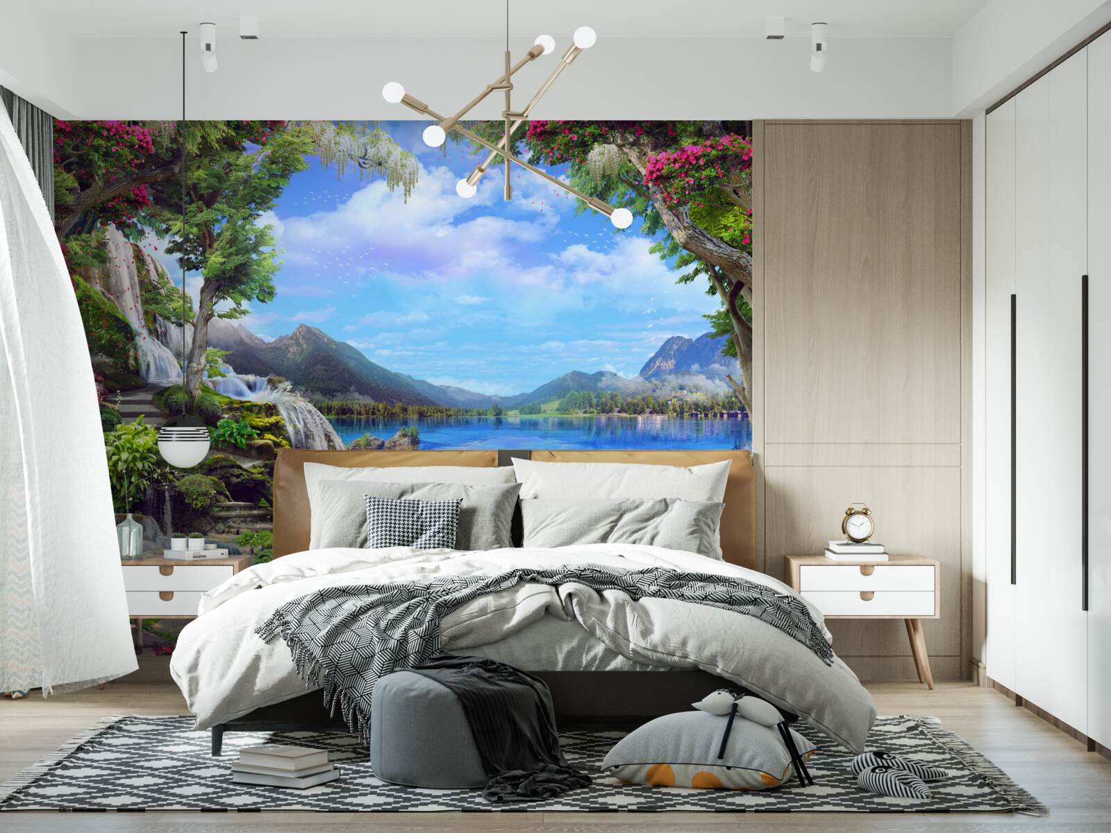 Fototapet oază în munți