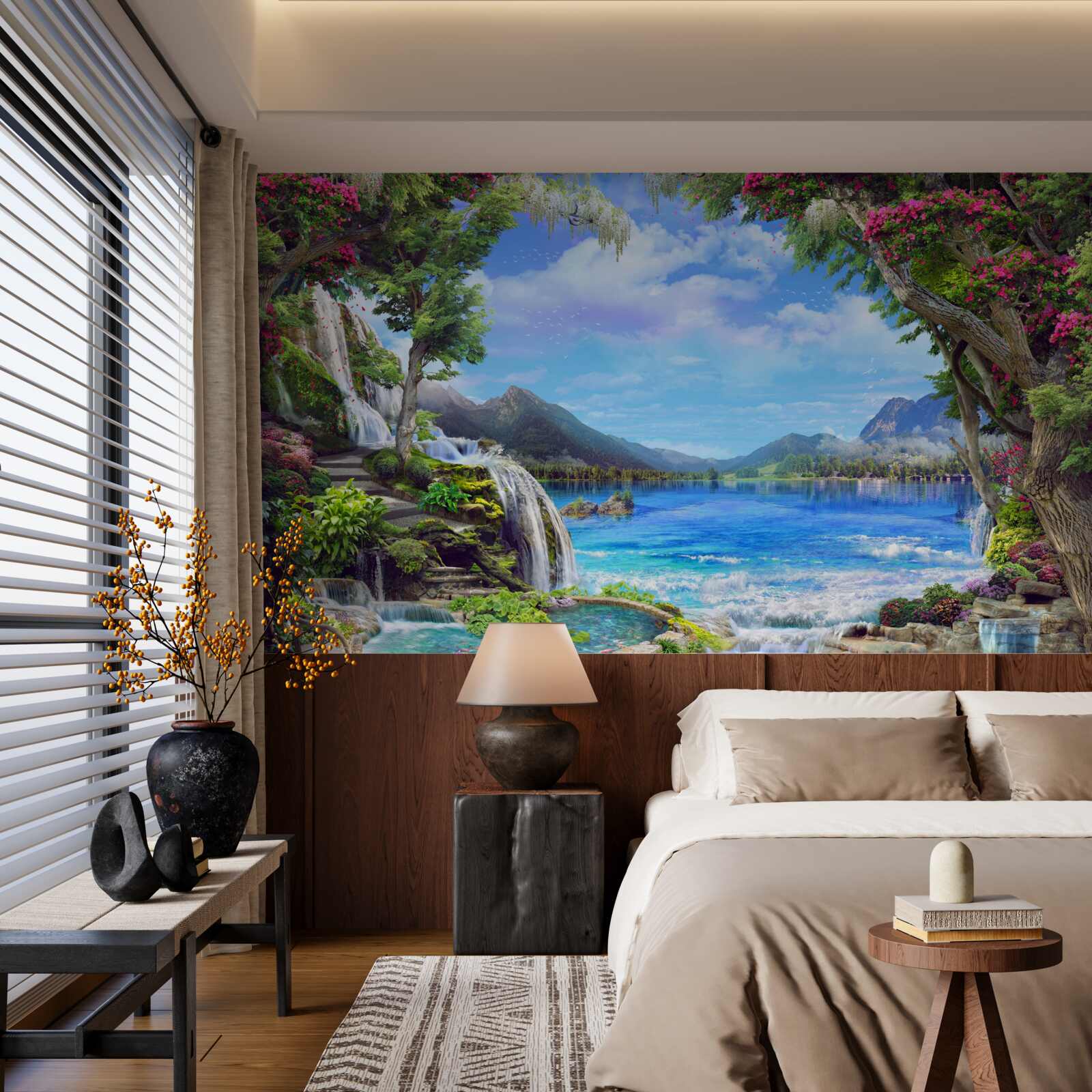 Fototapet oază în munți