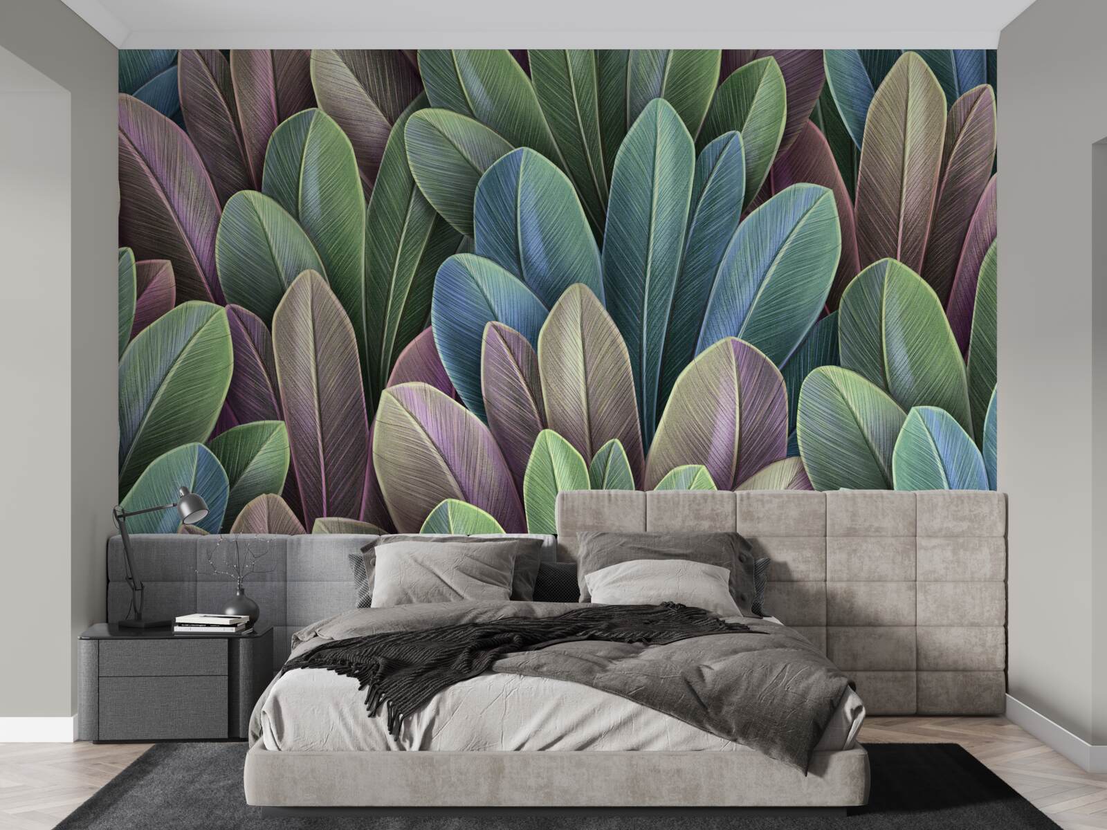 Fototapet subtilitățile spectrului de culori al frunzelor de toamnă din pădure