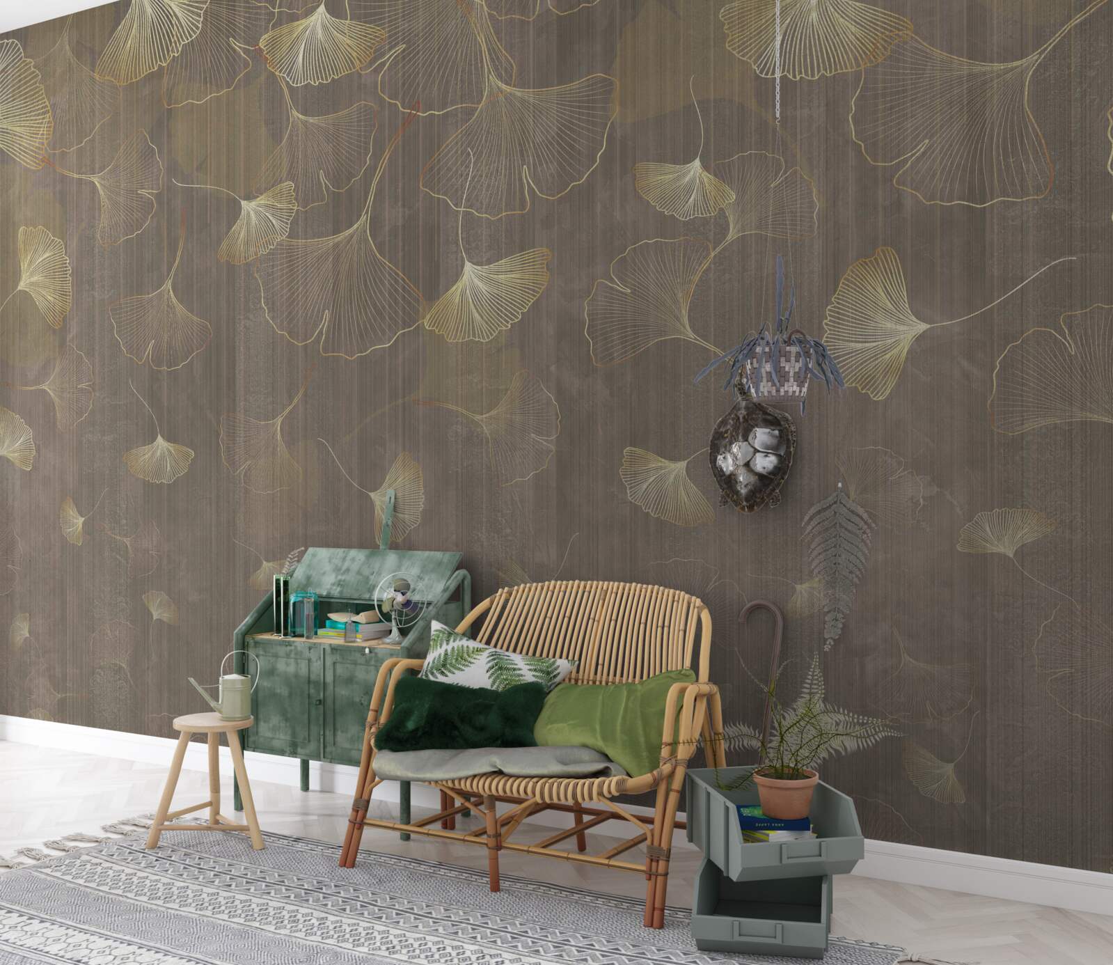 Fototapet petale de flori care cad din cer