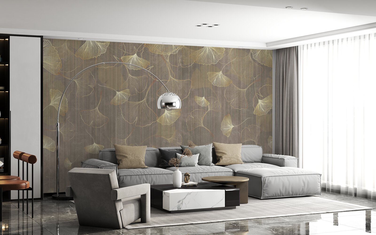 Fototapet petale de flori care cad din cer