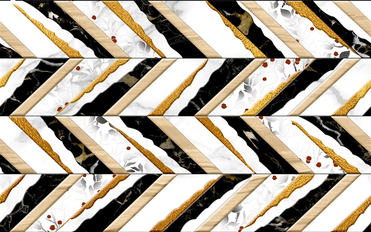 Fototapet liniile orbitoare dansează în zigzag în imaginea din oglindă