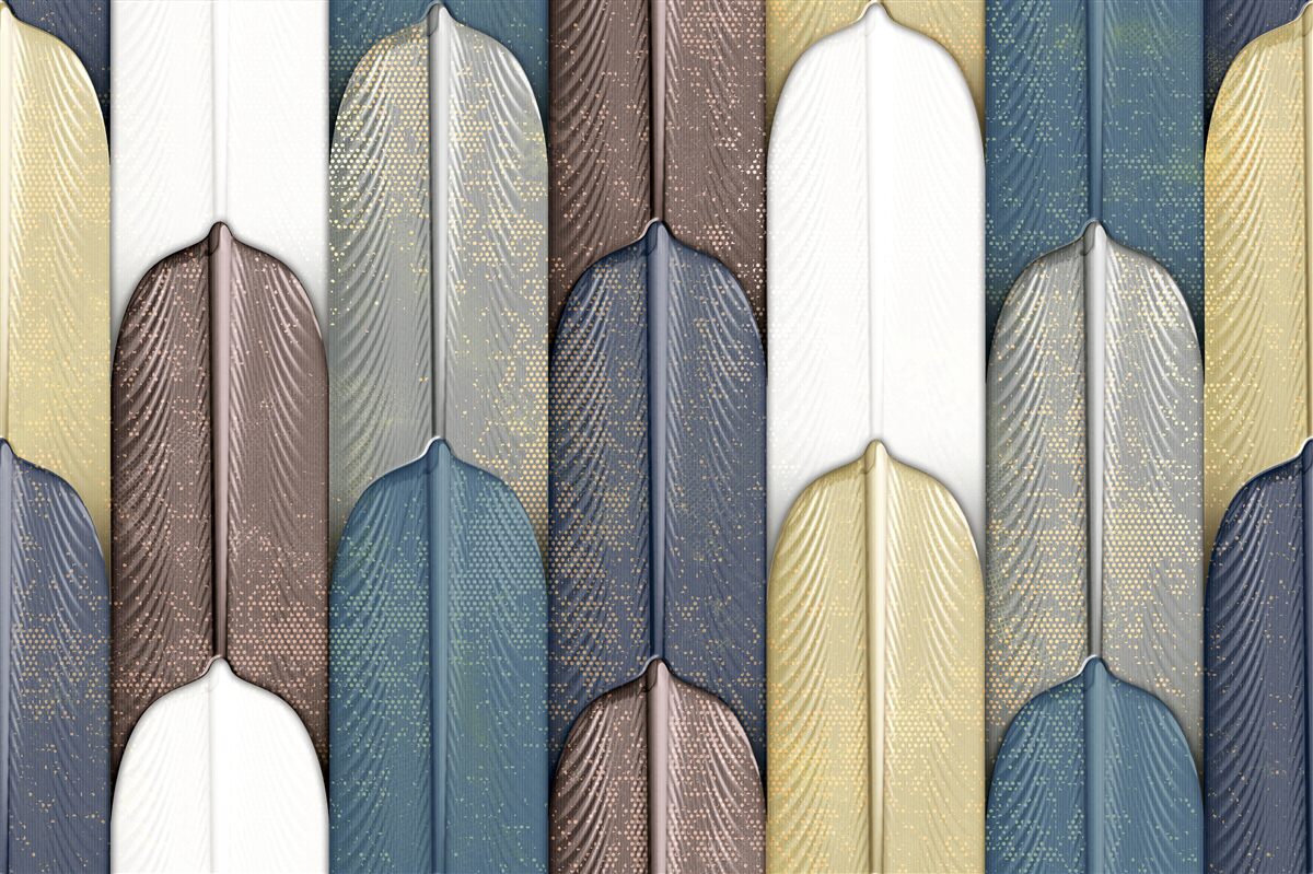 Fototapet o pădure presărată cu frunze de toamnă