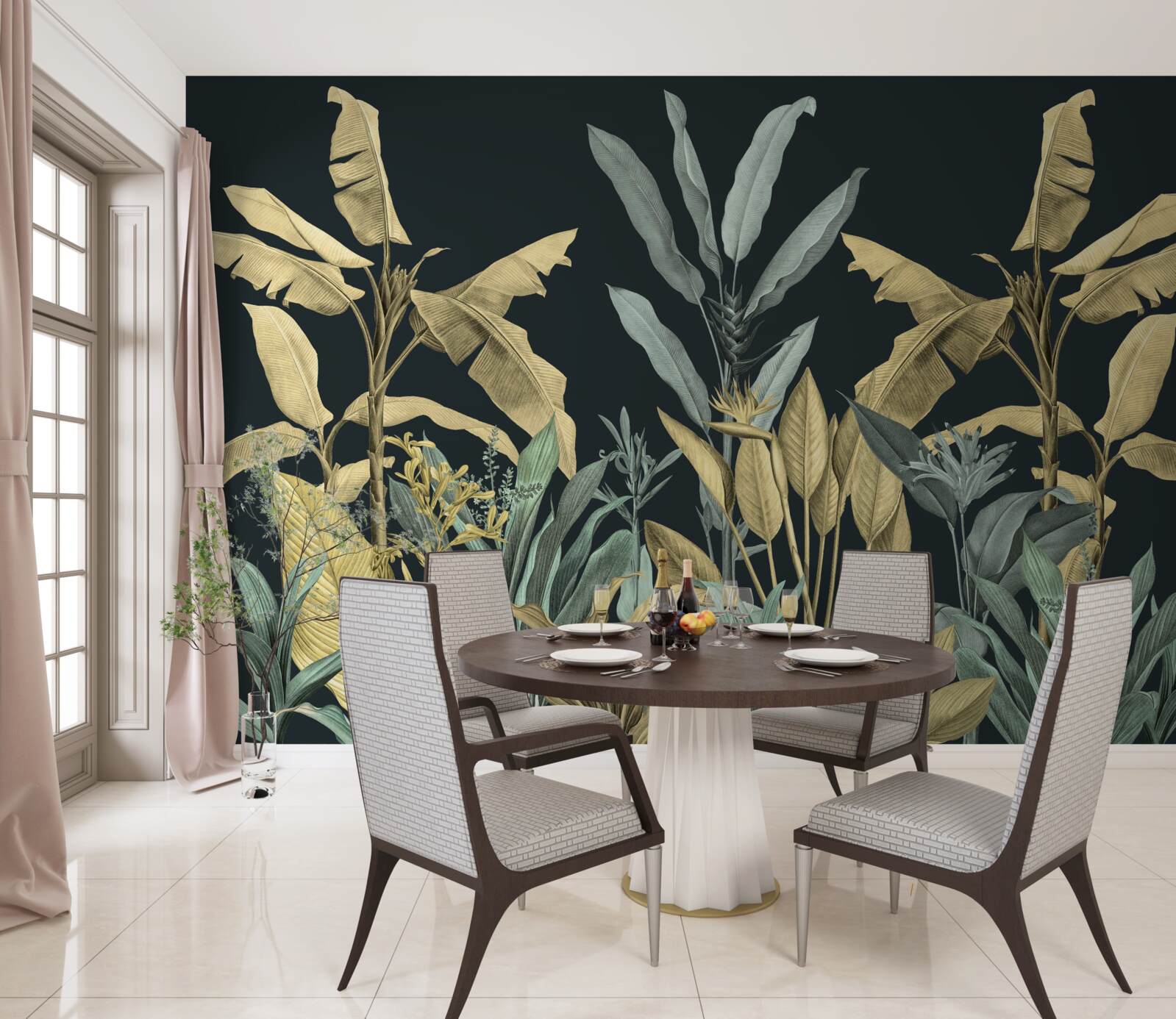 Fototapet nuanțe bogate de plante tropicale