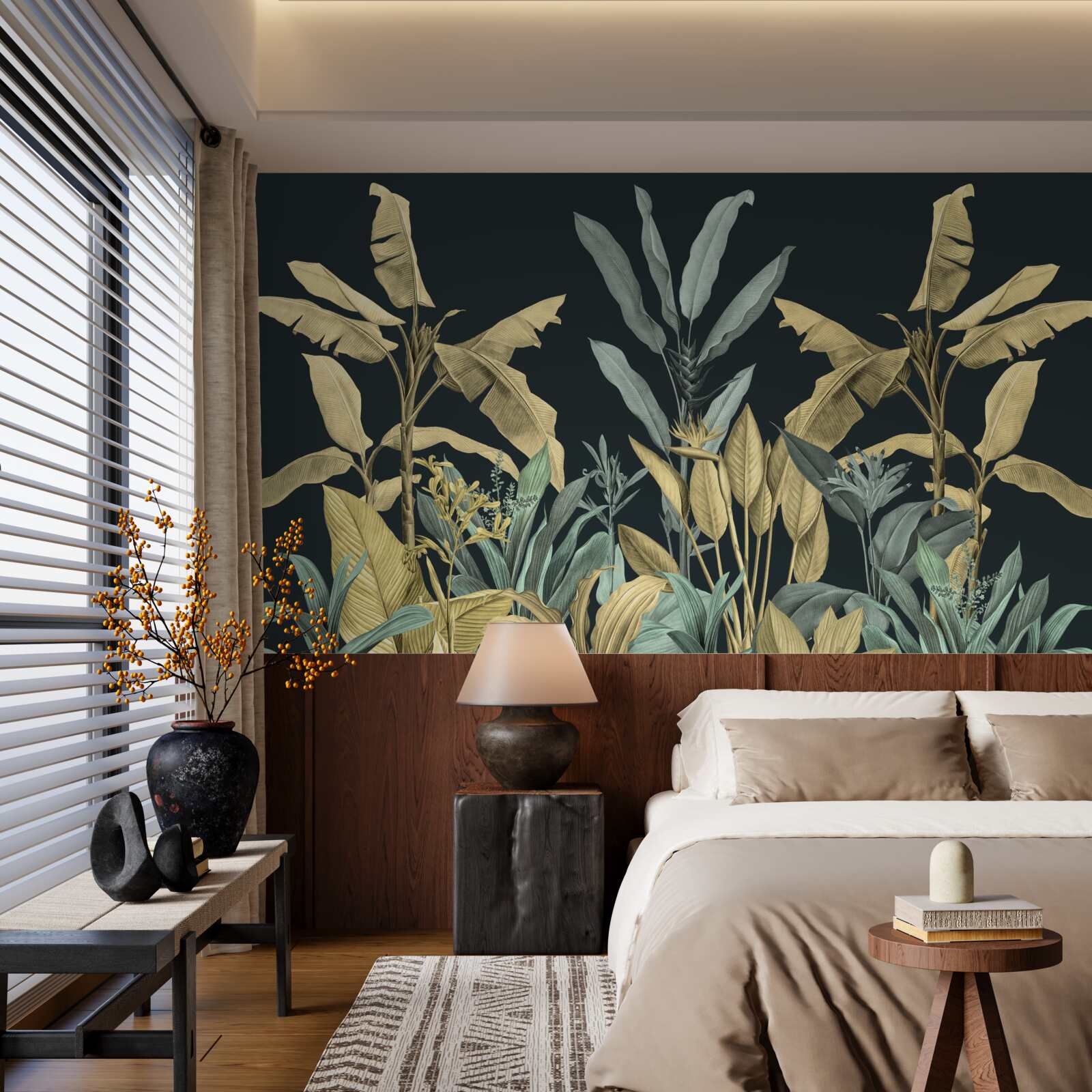 Fototapet nuanțe bogate de plante tropicale