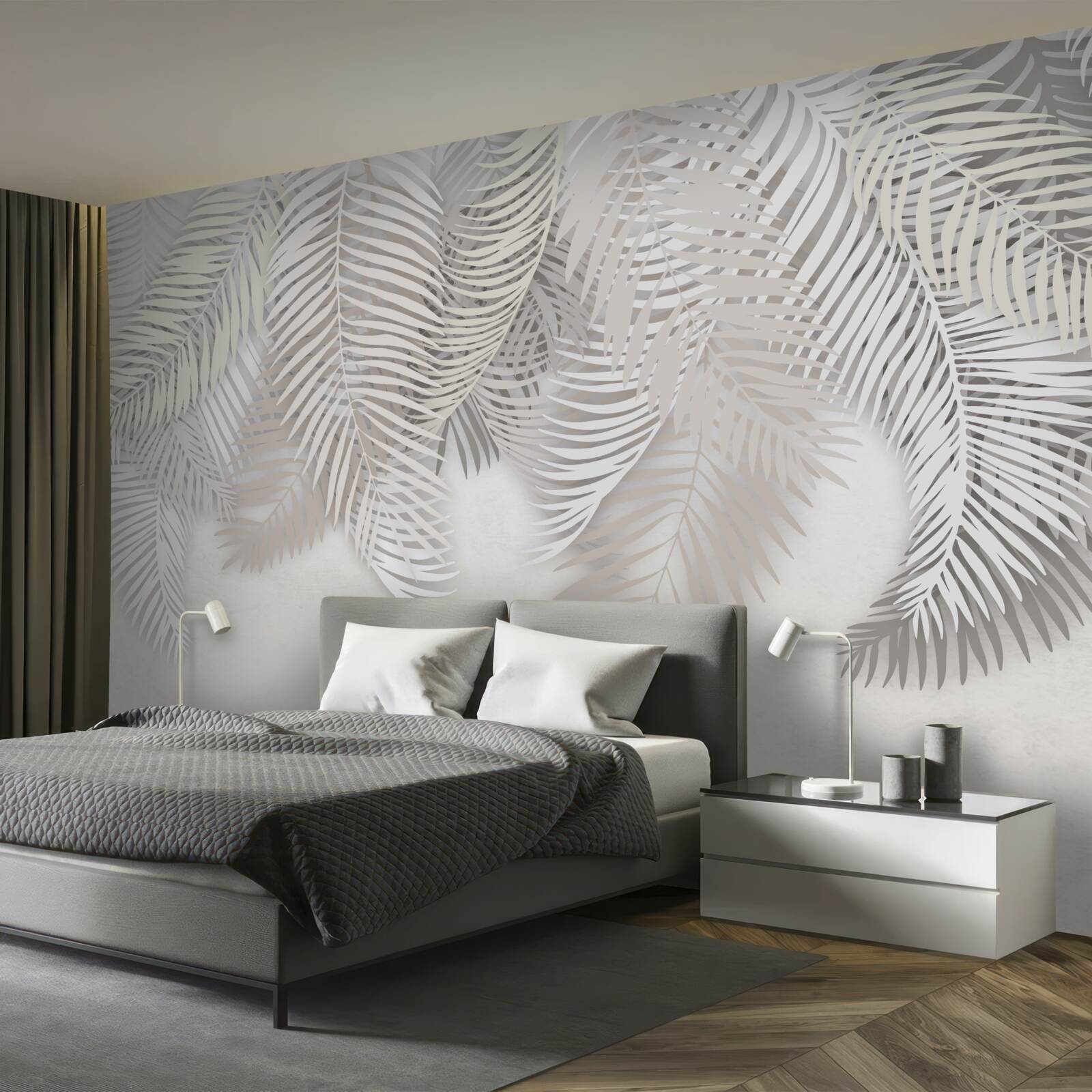 Fototapet frunze de palmier agățate