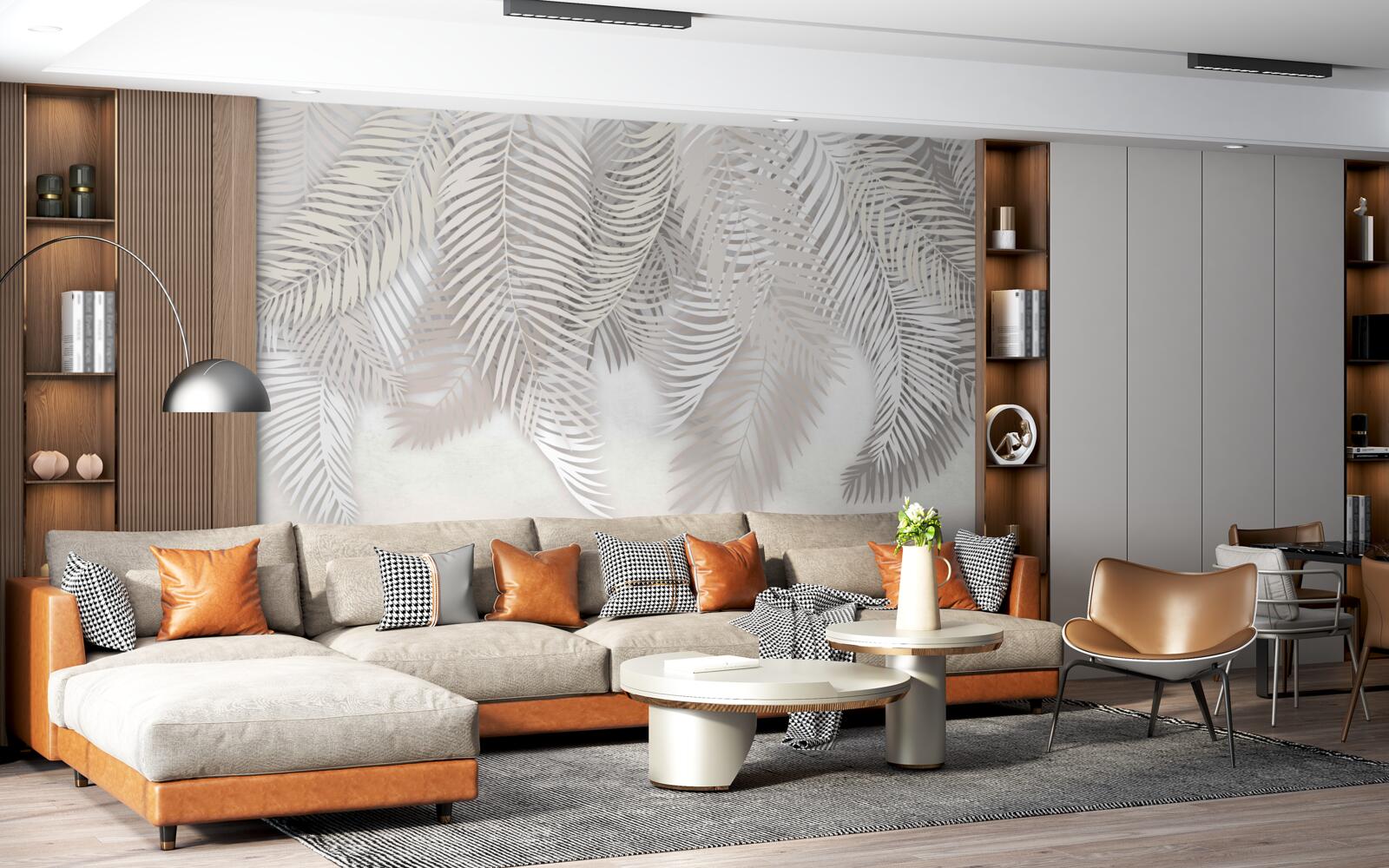 Fototapet frunze de palmier agățate