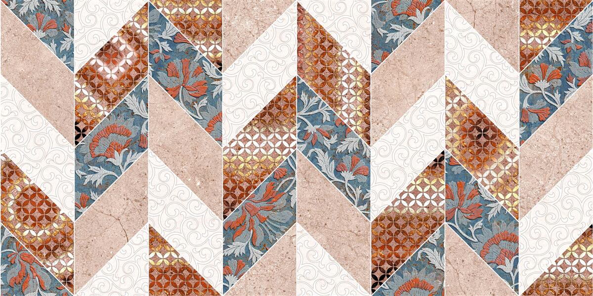 Fototapet forme geometrice luminate în oglindă