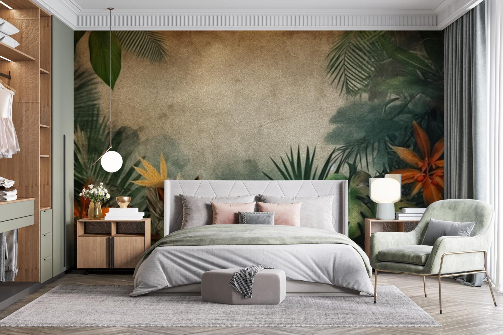 Fototapet ploaie într-o junglă tropicală