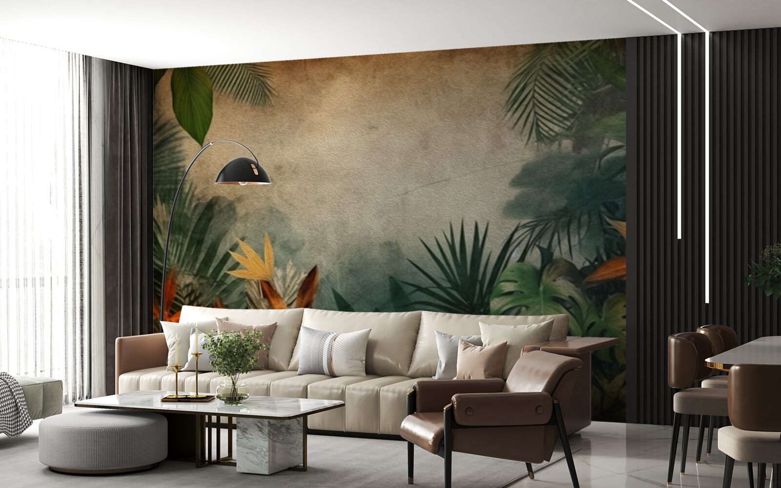 Fototapet ploaie într-o junglă tropicală