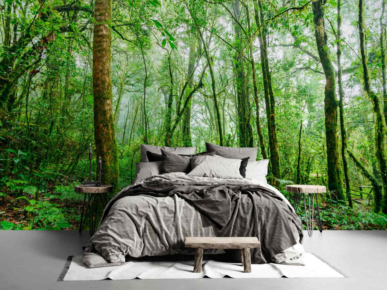 Fototapet pădurea împrospătată după ploaie a devenit de smarald