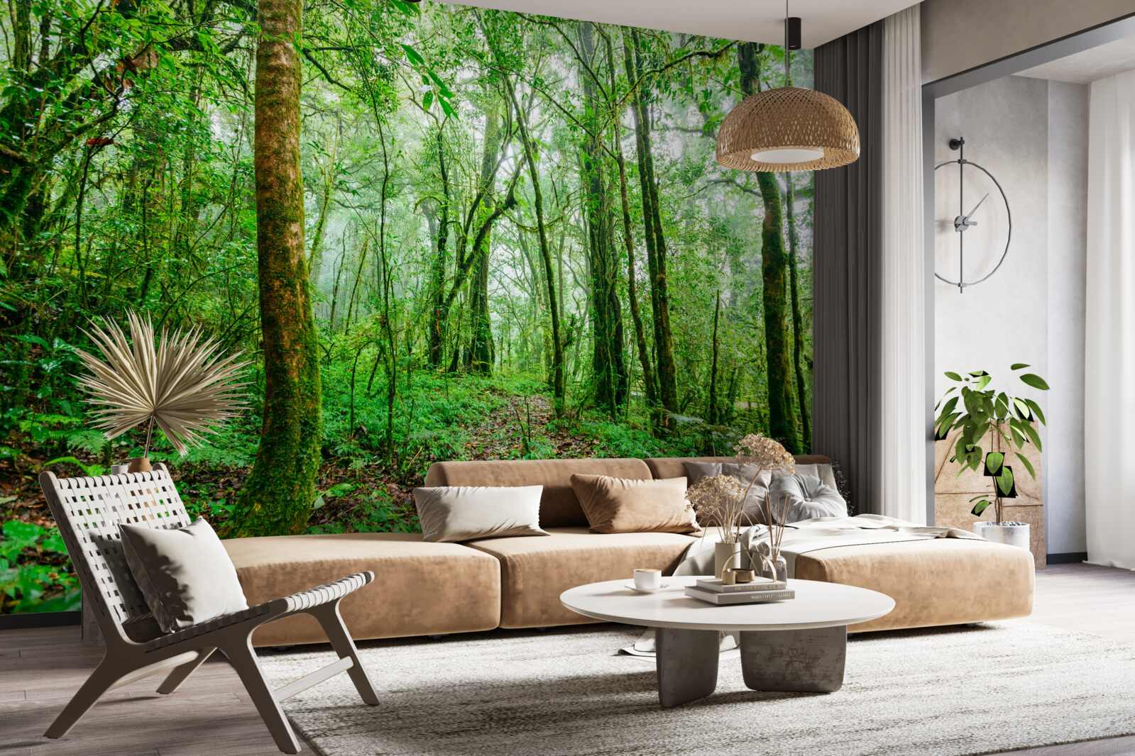 Fototapet pădurea împrospătată după ploaie a devenit de smarald