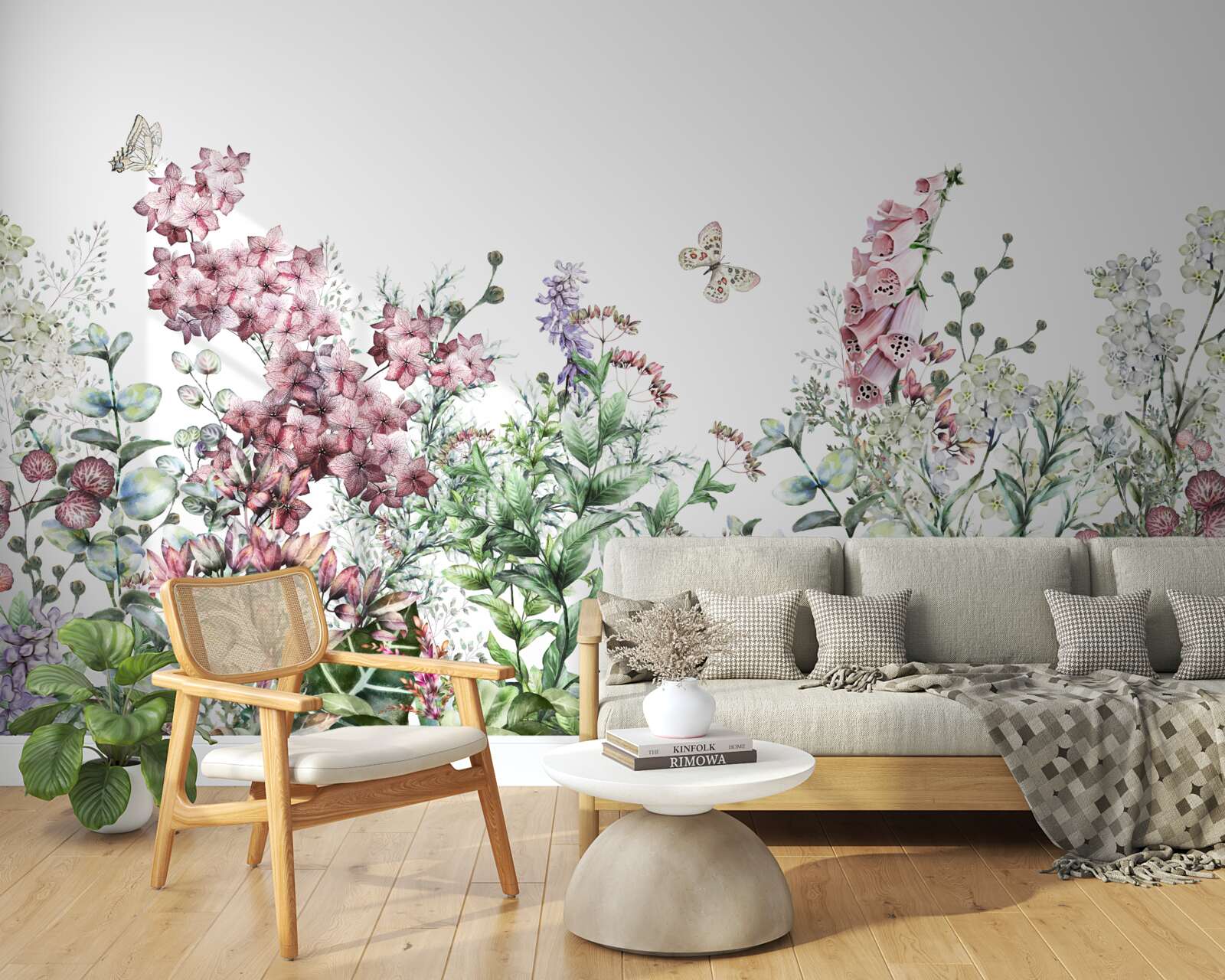 Fototapet un câmp cu pajiști, plăcut ochiului cu culorile sale vii