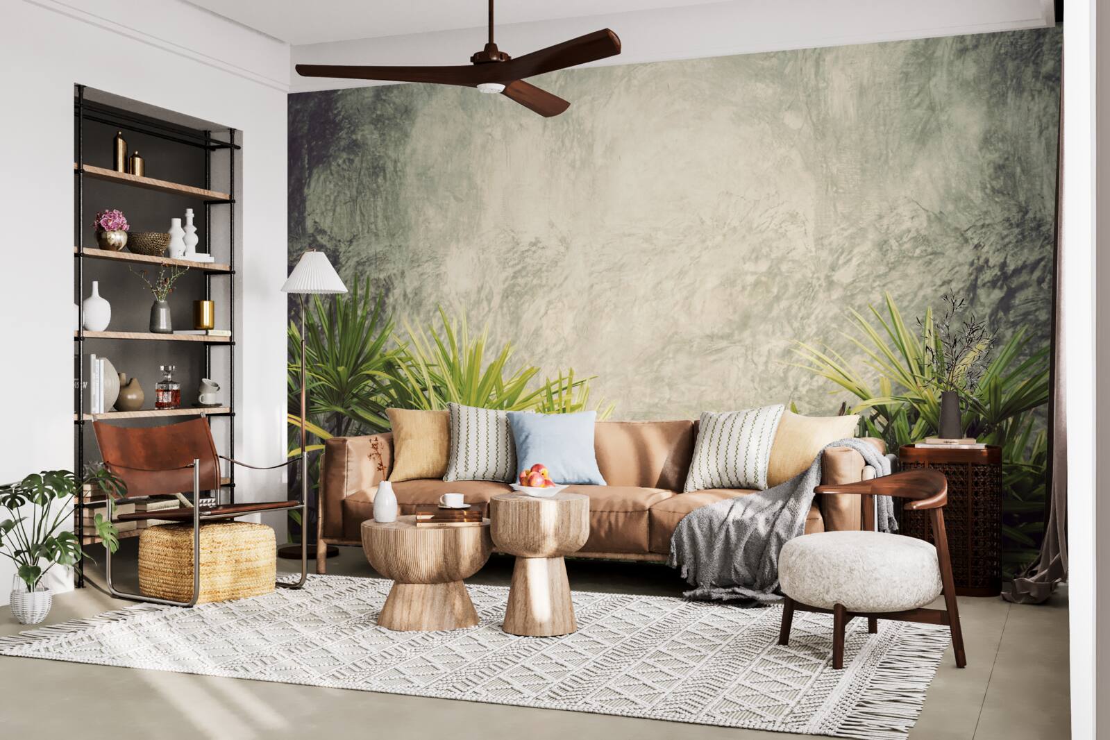 Fototapet o pătură cețoasă învăluie plantele verzi din junglă