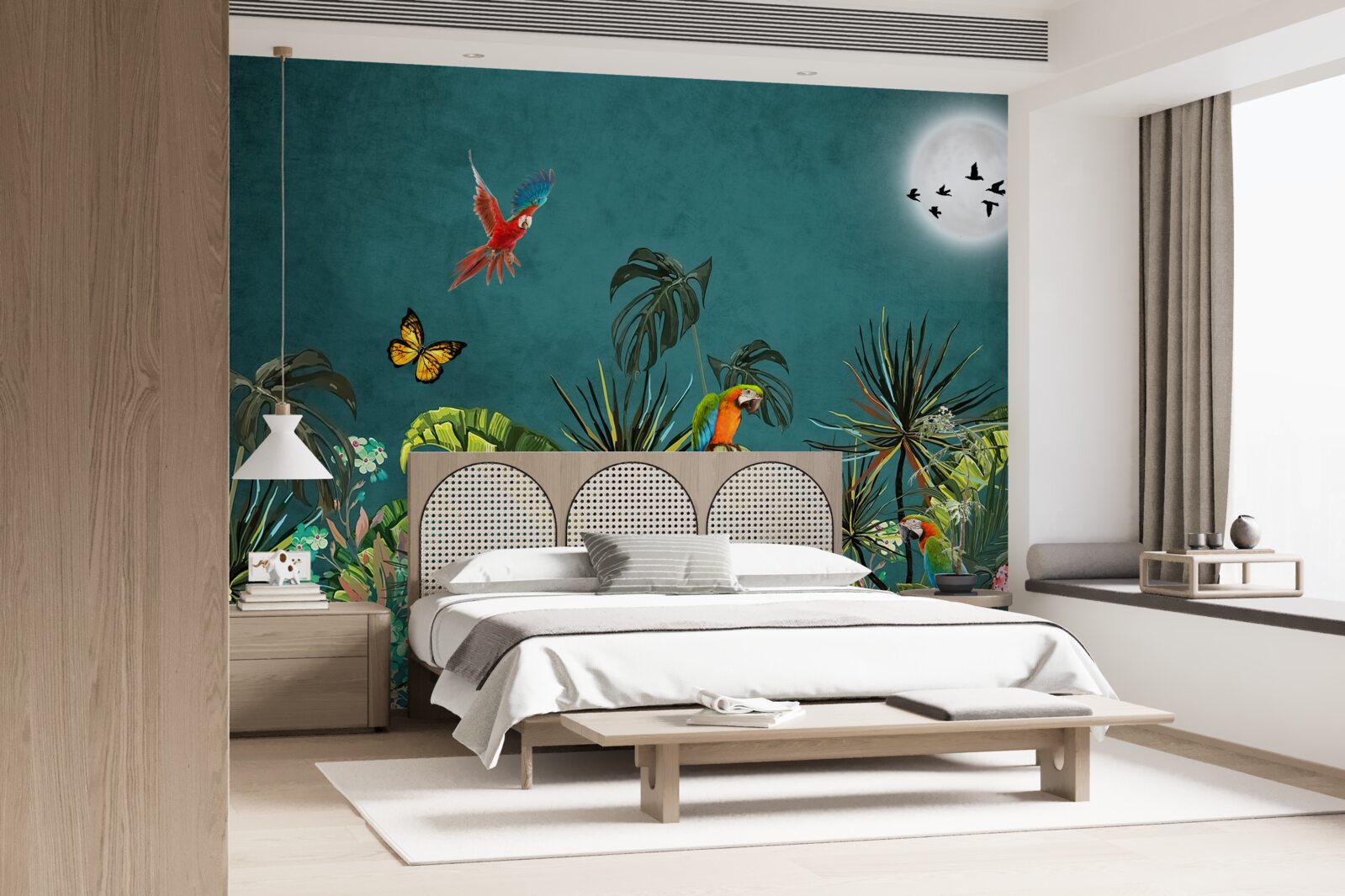 Fototapet pădure tropicală sub acoperirea întunericului