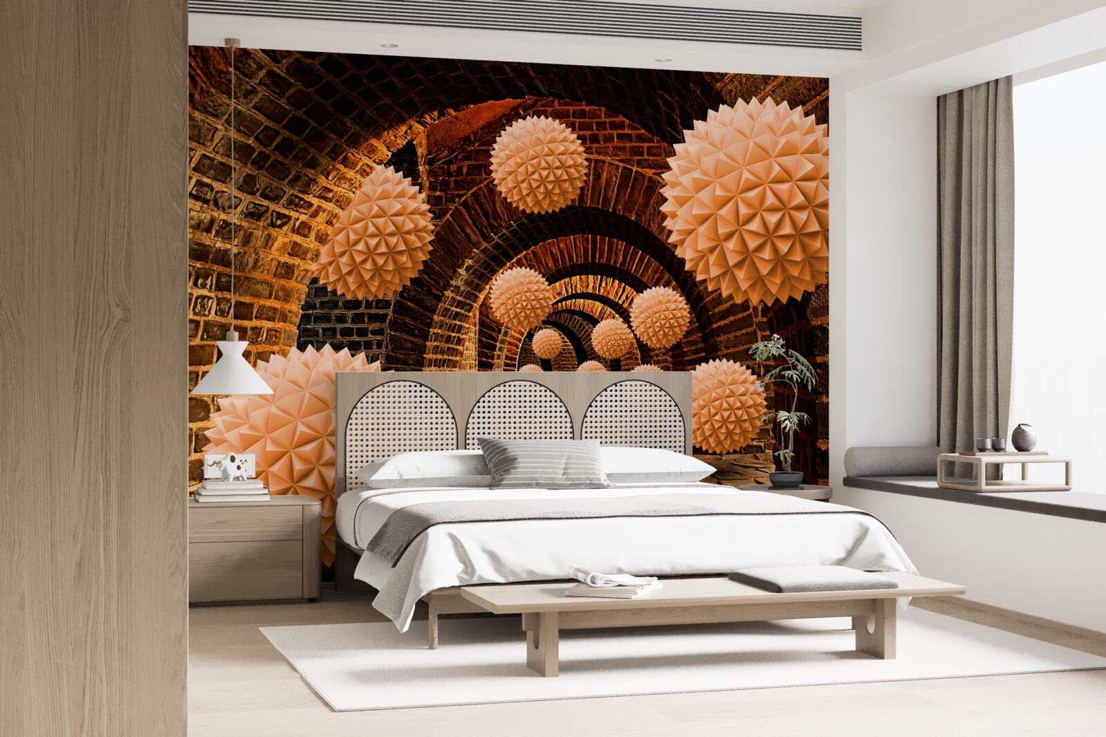 Fototapet bile de bronz ascuțite și arcuri de piatră