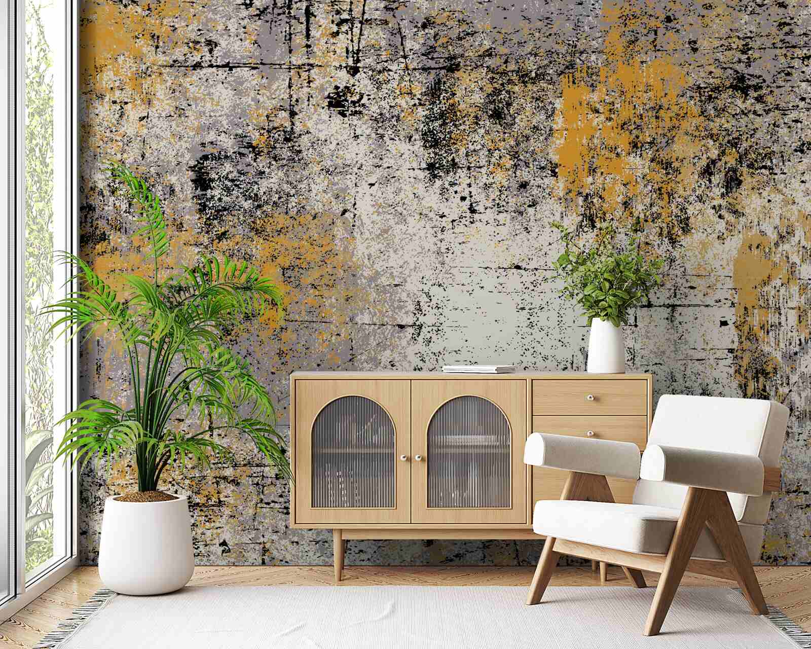 Fototapet abstracție pe un țărm calm de toamnă