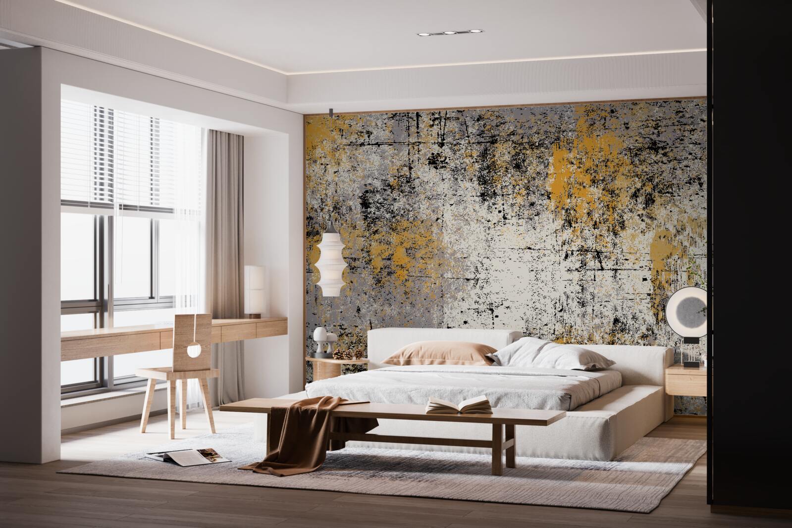 Fototapet abstracție pe un țărm calm de toamnă