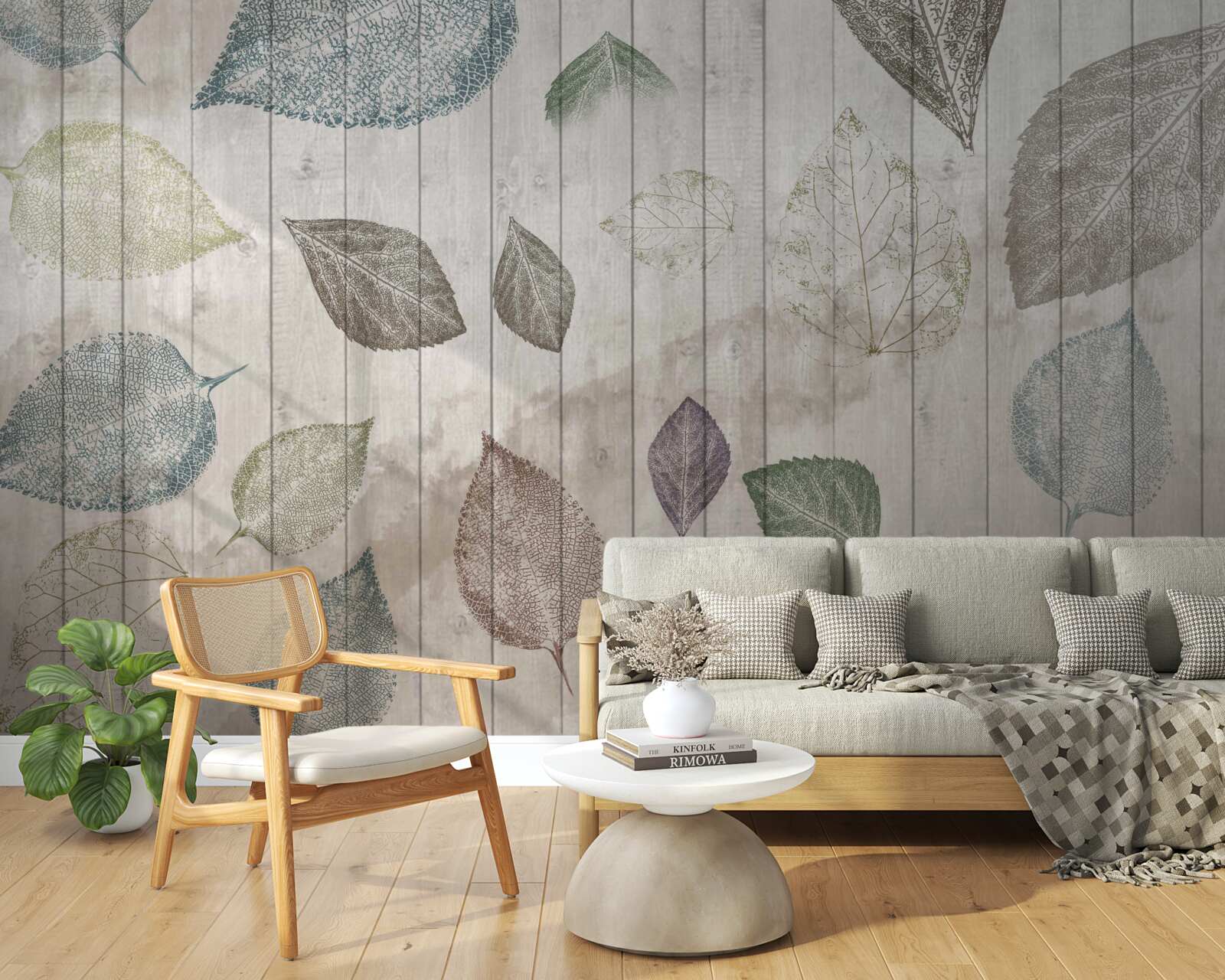 Fototapet urme de toamnă în acuarelă