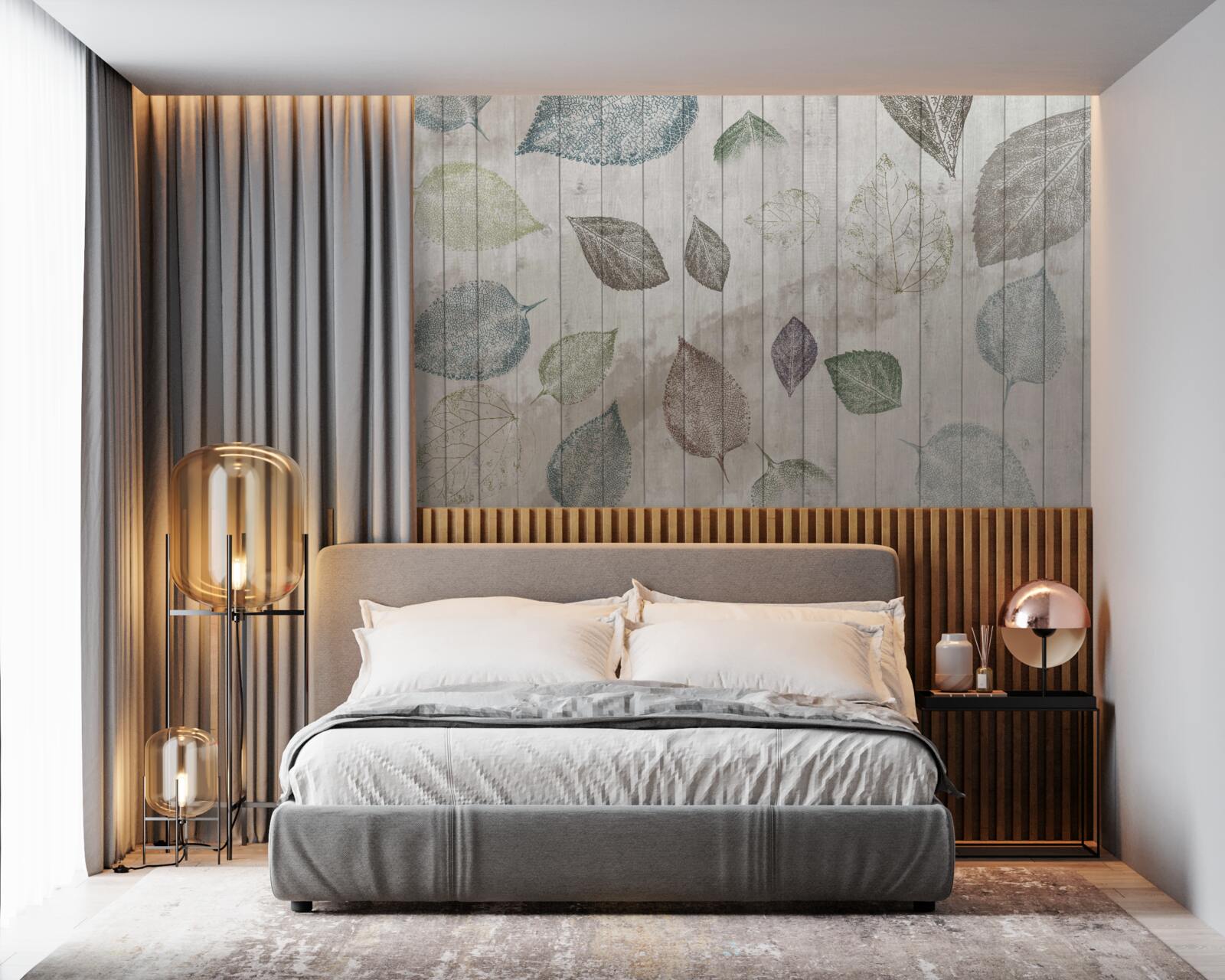 Fototapet urme de toamnă în acuarelă