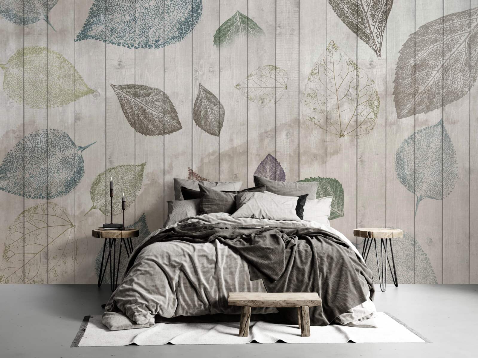 Fototapet urme de toamnă în acuarelă