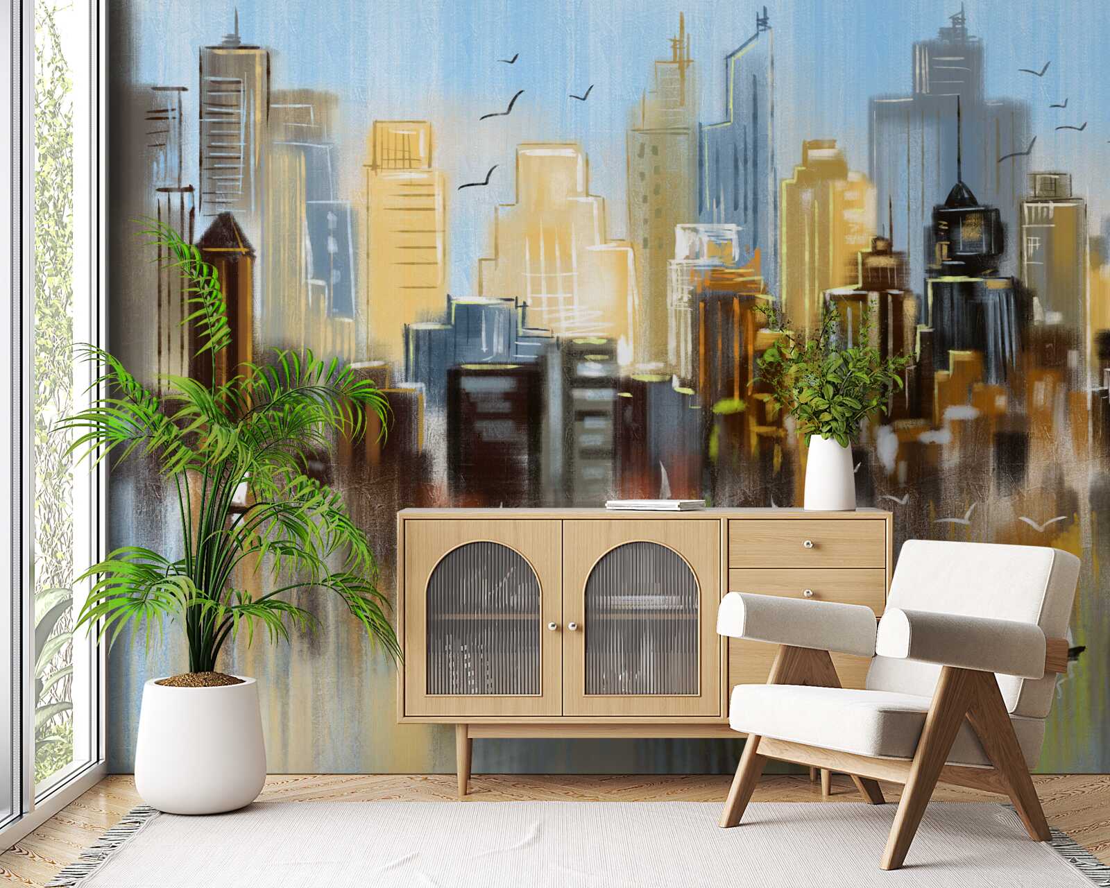 Fototapet orașul fuzzy descris