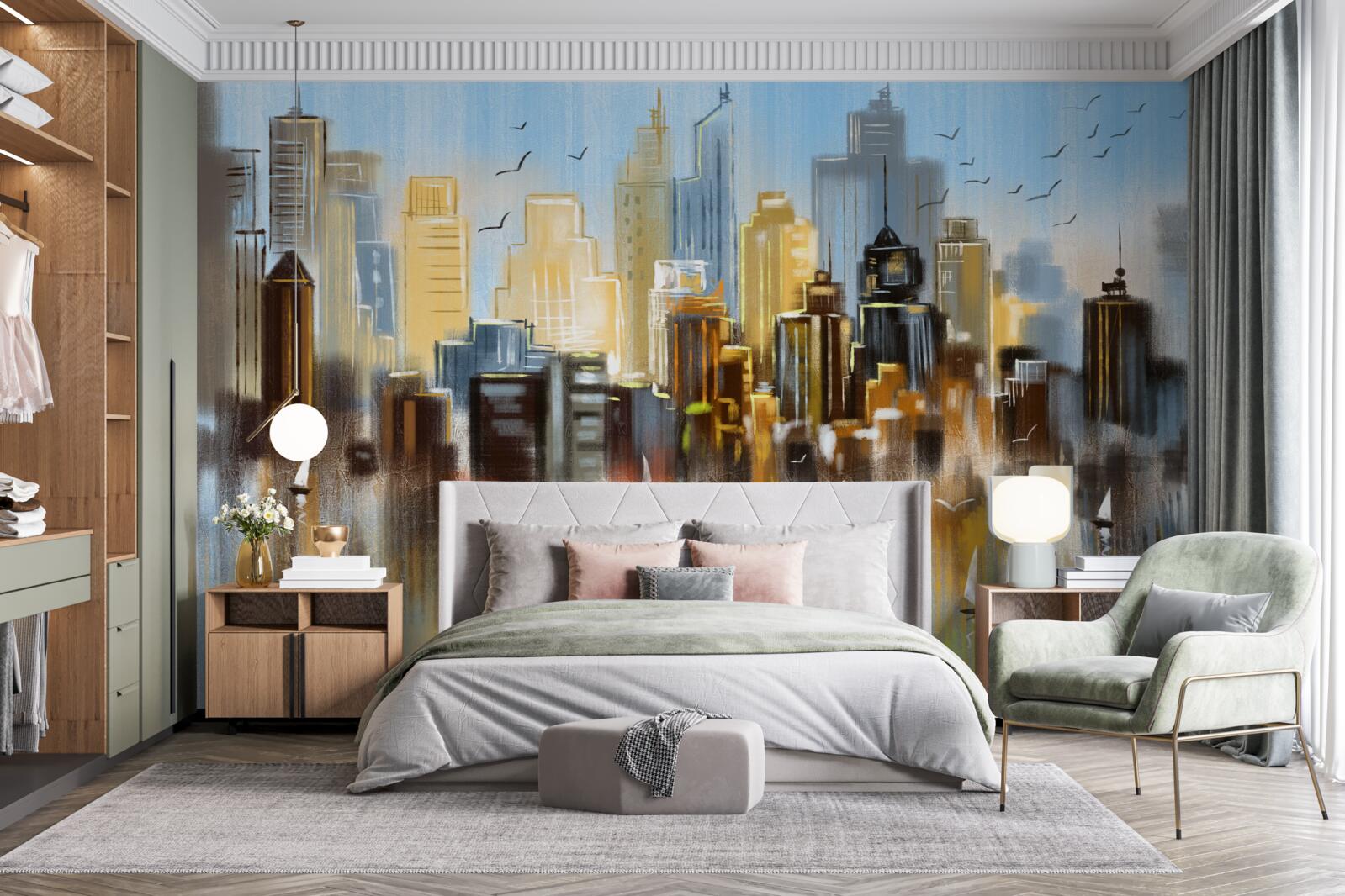 Fototapet orașul fuzzy descris