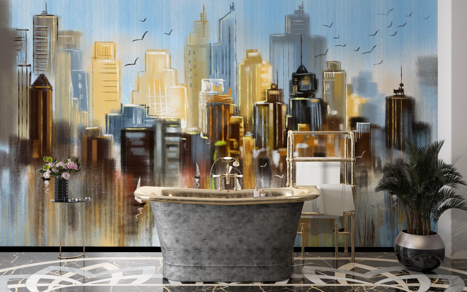 Fototapet orașul fuzzy descris