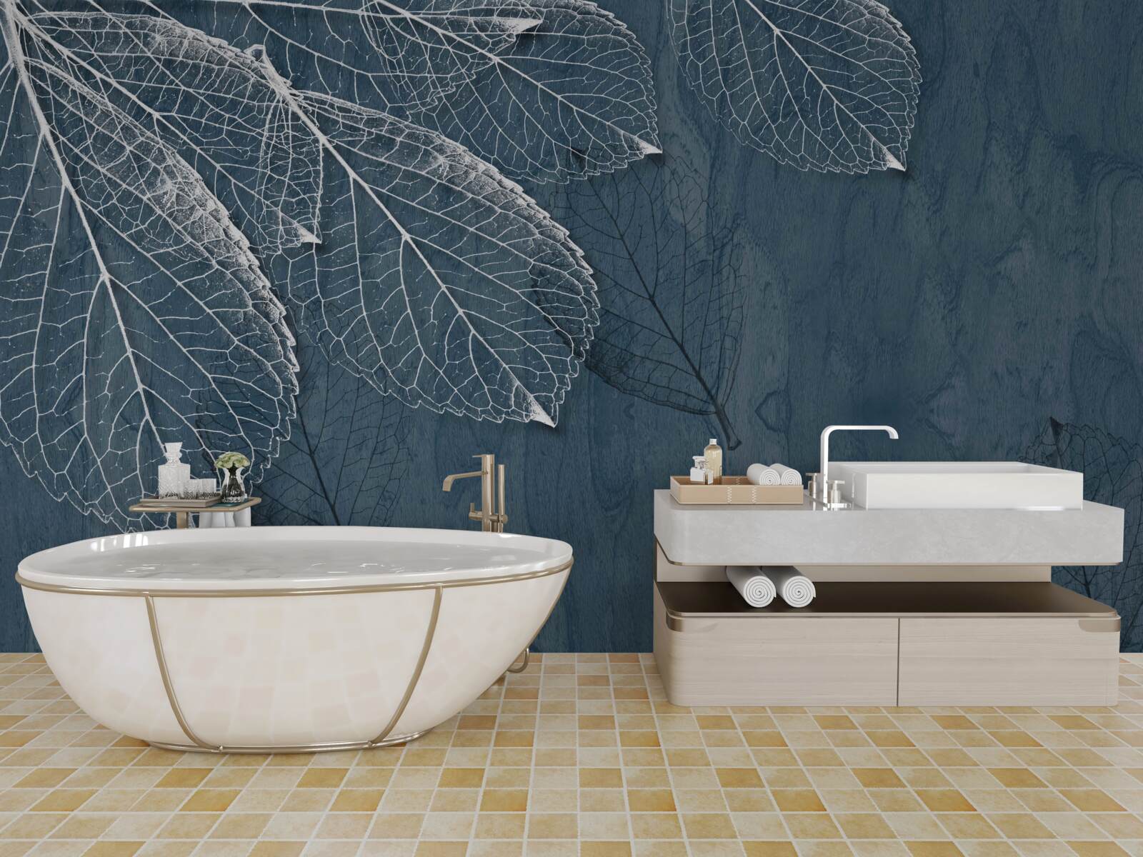 Fototapet frunzele sunt la fel de transparente ca aripile unui fluture