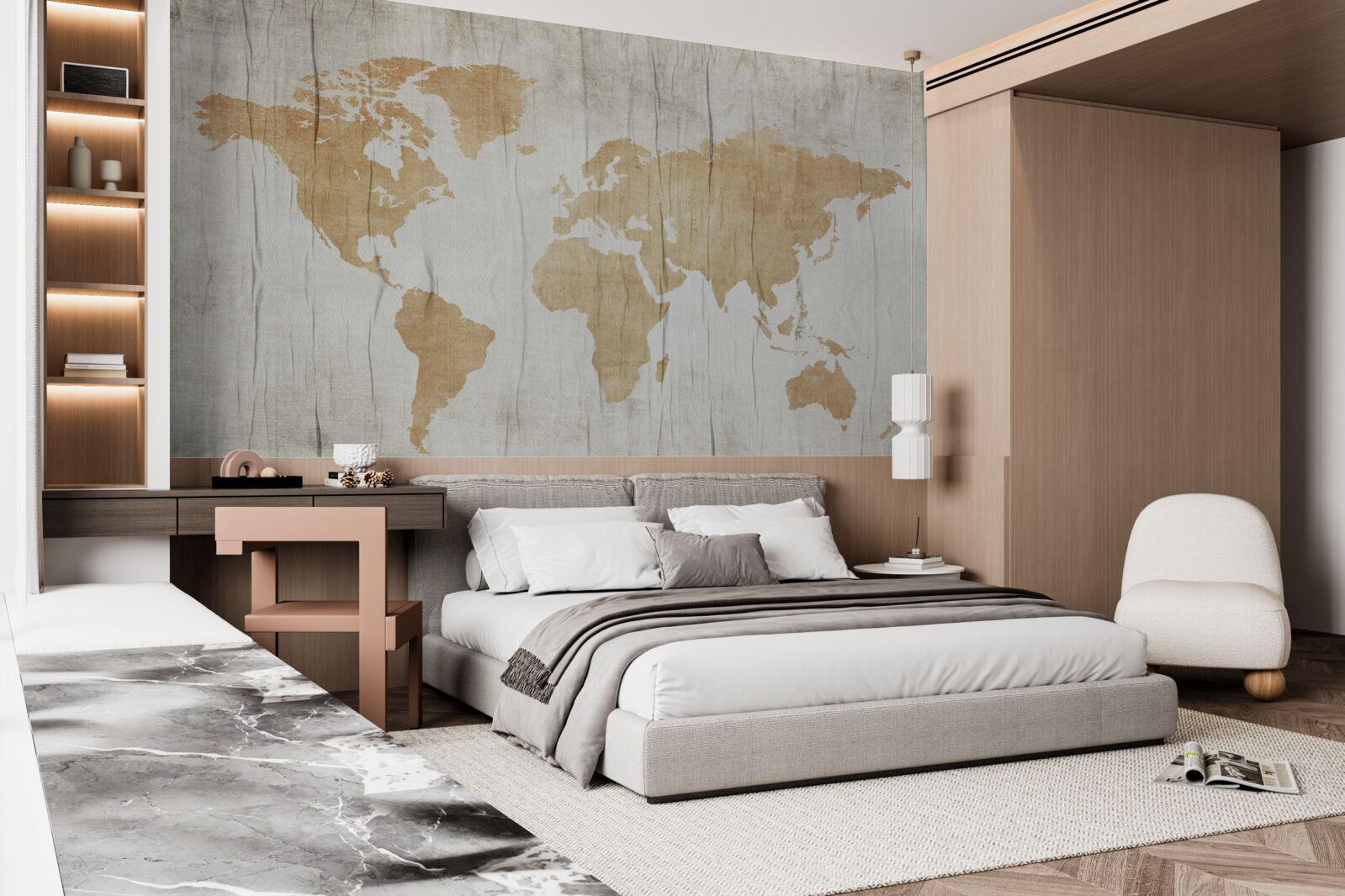 Fototapet profiluri de țară în atlasul geografic al pământului