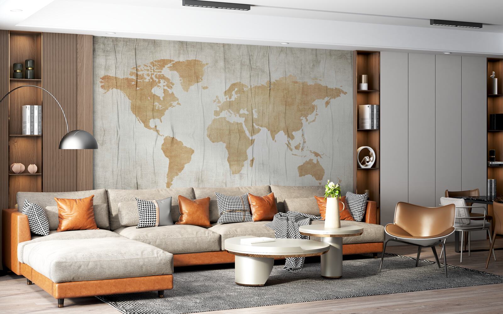 Fototapet profiluri de țară în atlasul geografic al pământului