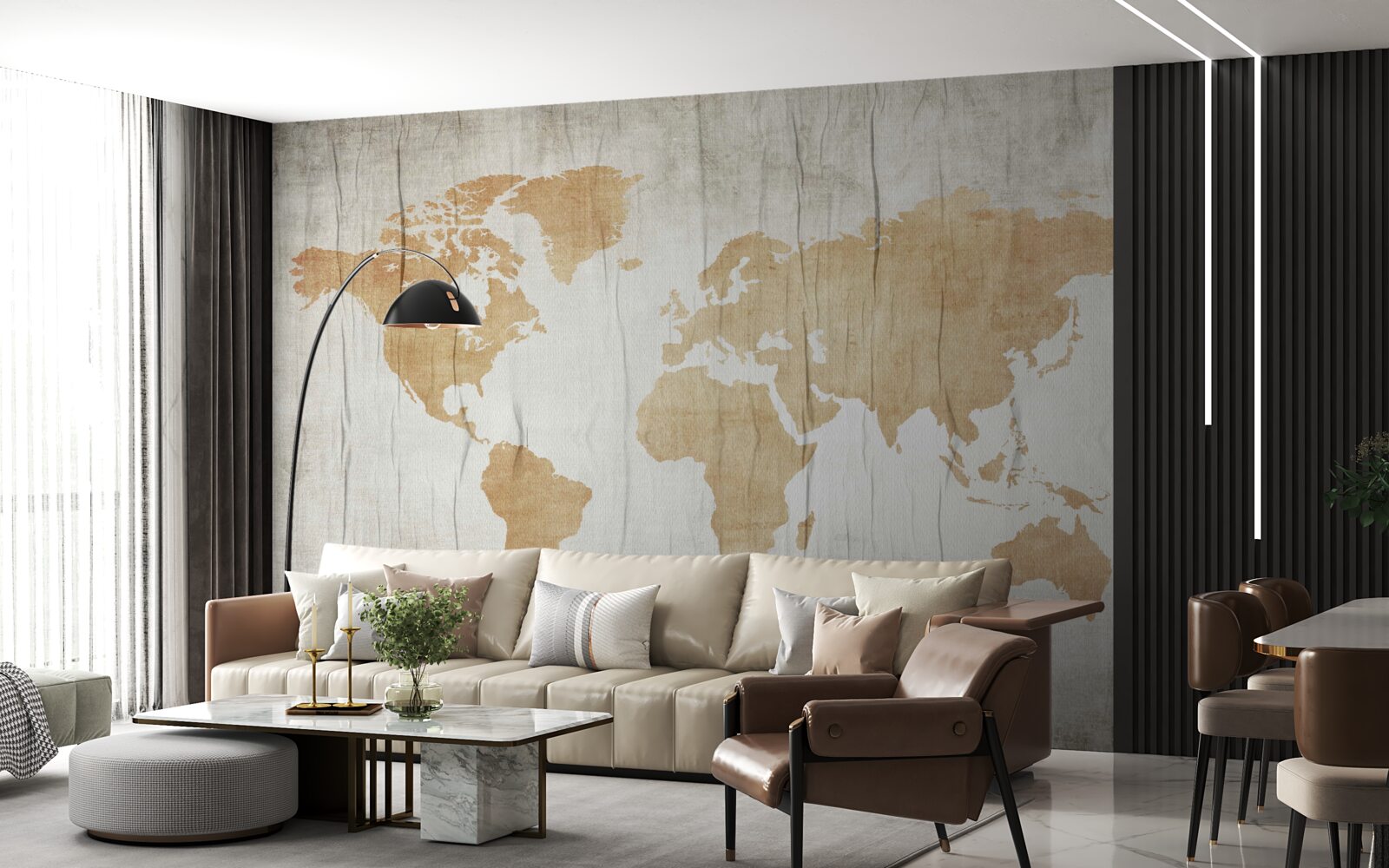 Fototapet profiluri de țară în atlasul geografic al pământului