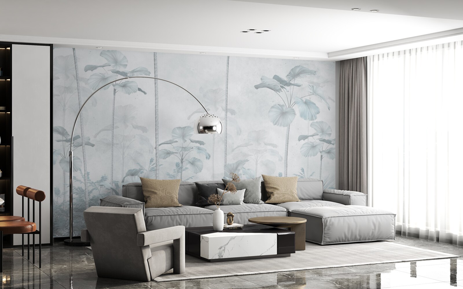 Fototapet ceață densă în regiunea tropicală